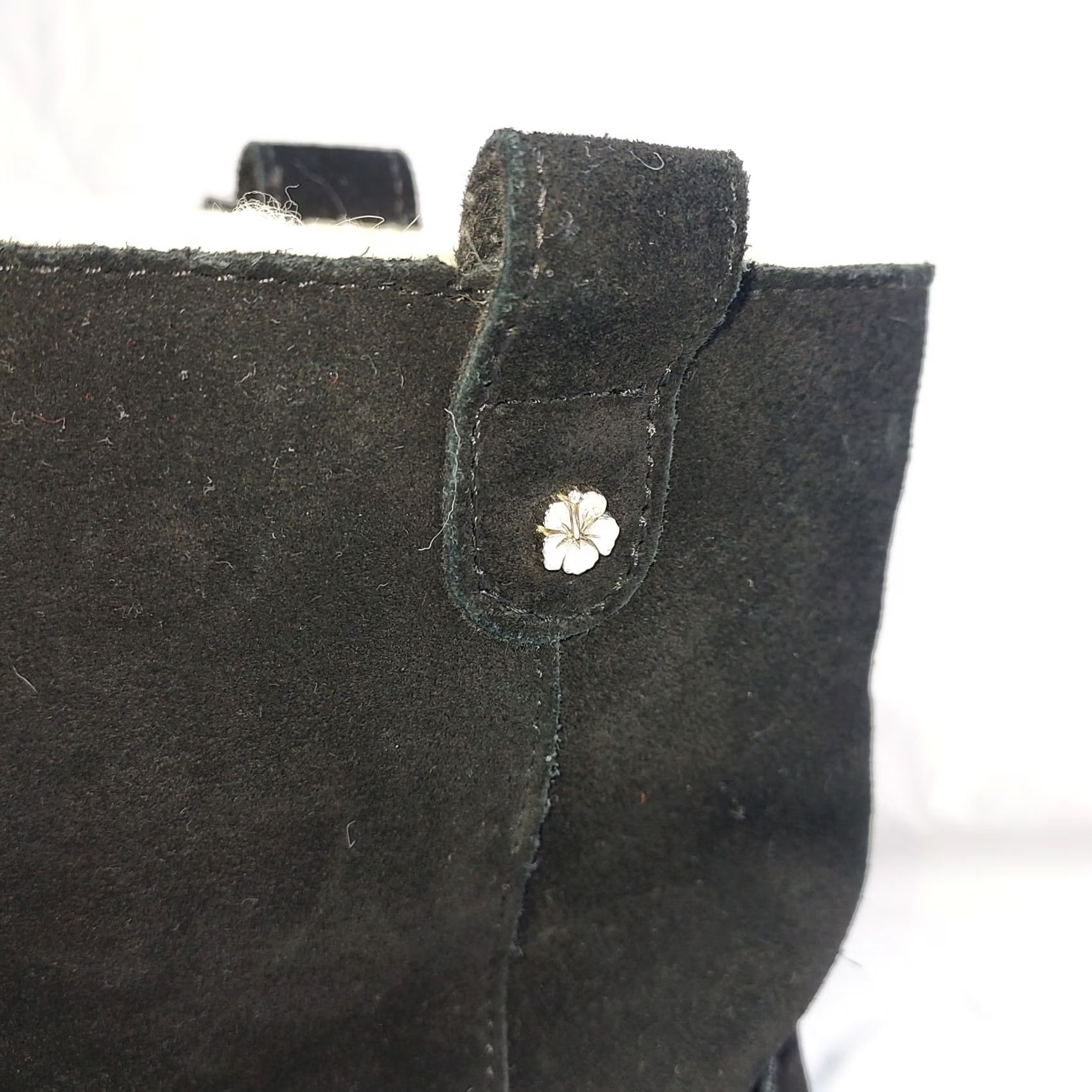Tommy Bahama Tommy Bahama Womens Boots Suede Shearling Fur Lug Sole Black 8 Ankle Round Toe Winter Casual Womens Size US 8 / IT 38 - 2 Thumbnail