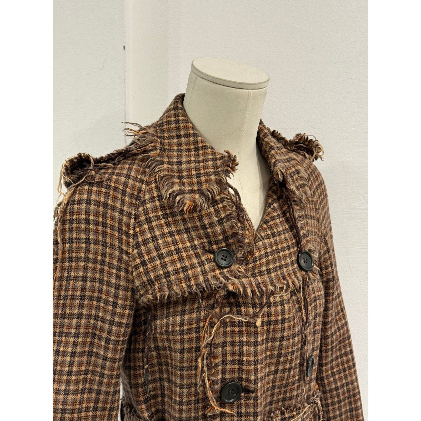 Junya Watanabe A/W2004 Junya Watanabe distressed tweed runway coat Size M / US 6-8 / IT 42-44 - 6 Thumbnail