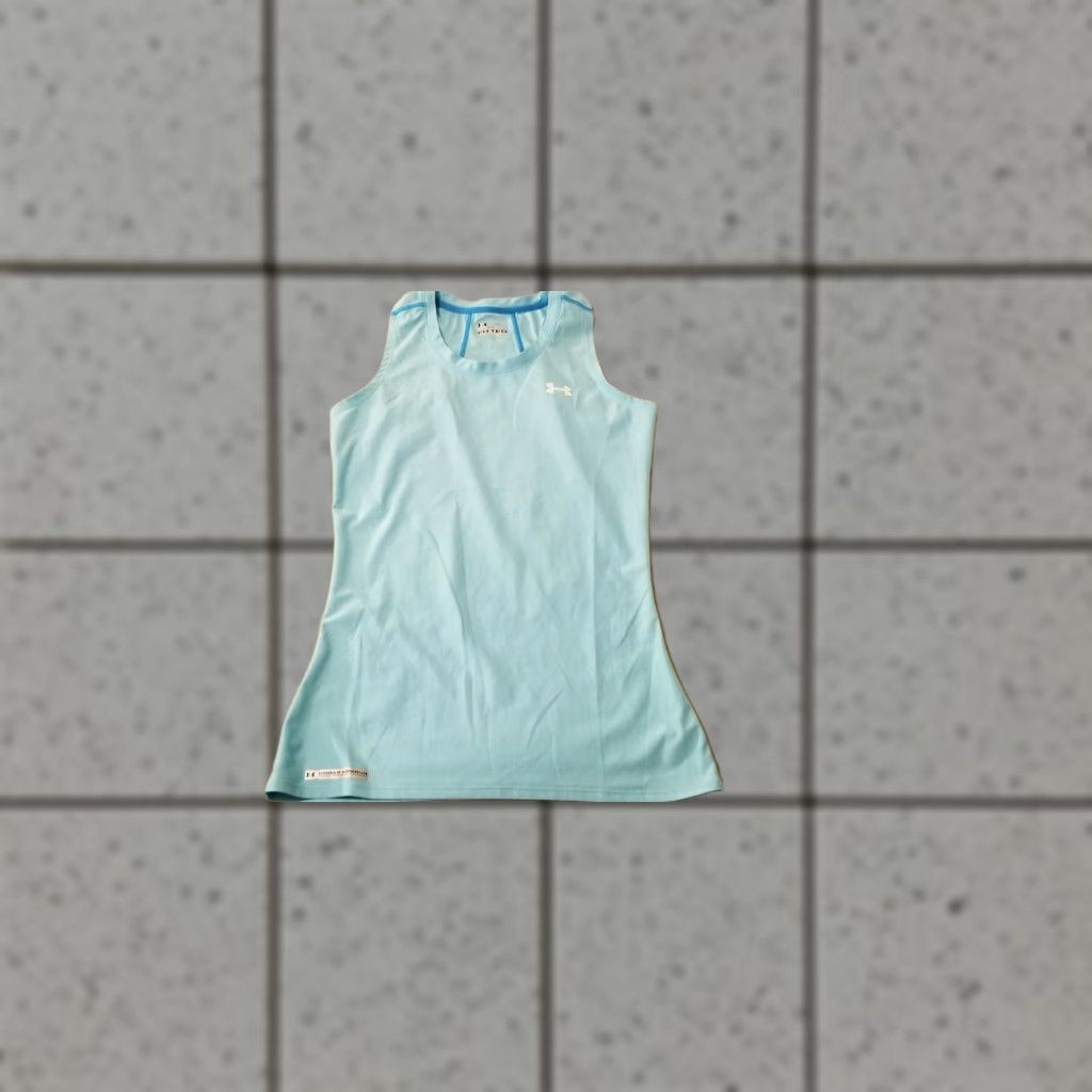 Under Armour Womens Under Armour Tank Shirt S Small Blue Athletic Sleeveless Shirt Gym Workout Size S / US 4 / IT 40 - 1 Thumbnail
