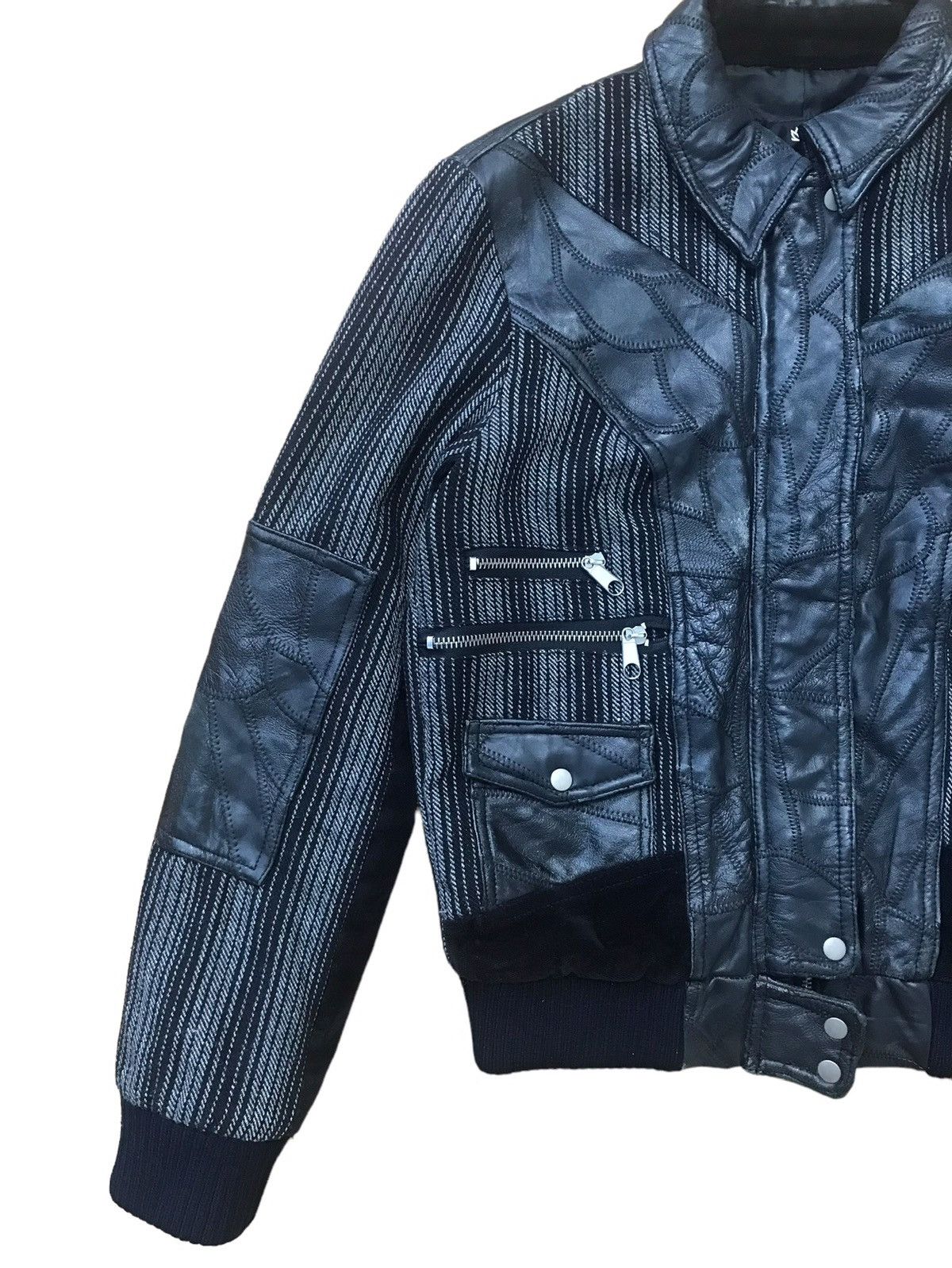 Japanese Brand Kacia Half Leather Wool Jacket Size US S / EU 44-46 / 1 - 3 Thumbnail