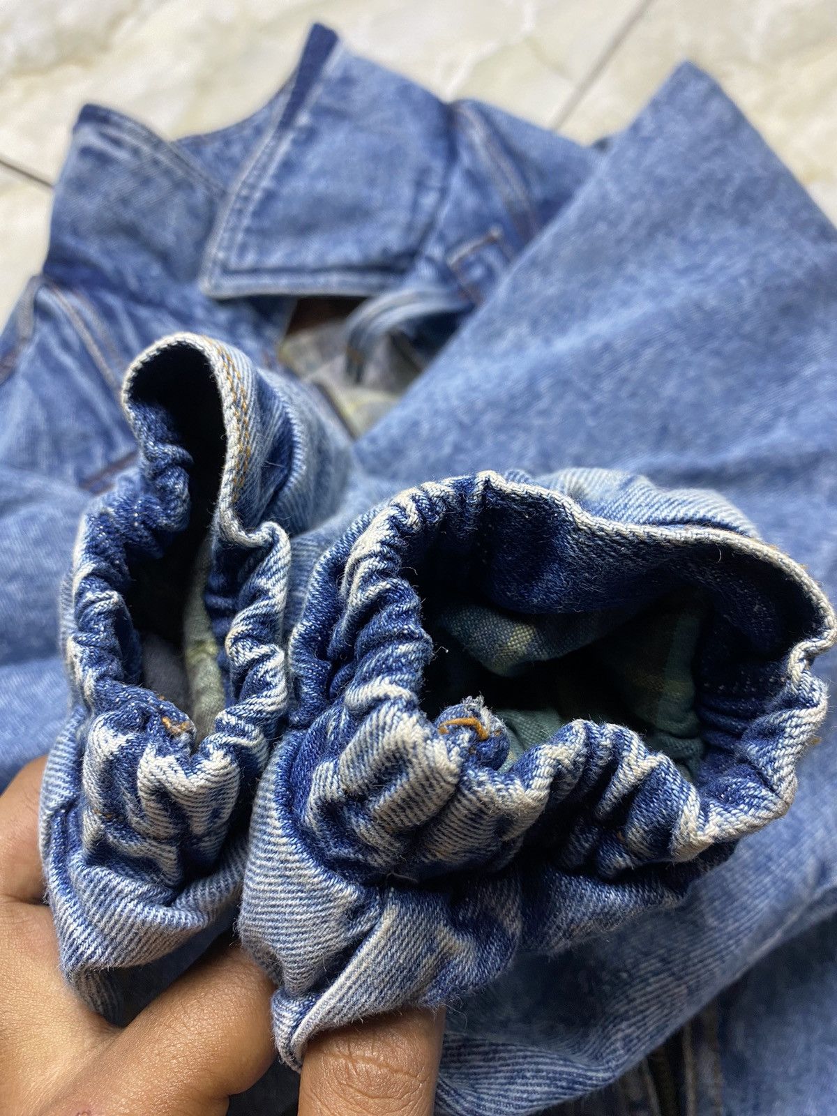 Vintage Selaster Vintage Denim Bomber Jacket Pit22 Size US L / EU 52-54 / 3 - 19 Thumbnail