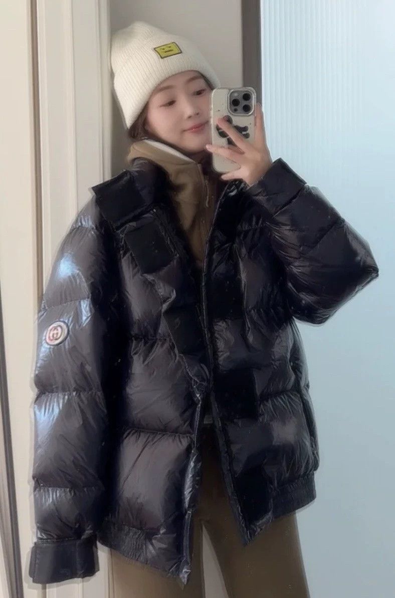 Gucci Gucci Dark blue glossy double G-sleeved down jacket 2501-Ne Size US L / EU 52-54 / 3 - 5 Thumbnail