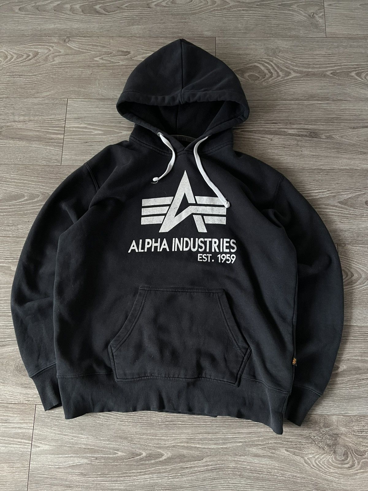 Alpha Industries × Vintage ‼️Vintage Rare Alpha Industries Bug Logo Aviator Hoodie‼️ Size US L / EU 52-54 / 3 - 7 Thumbnail