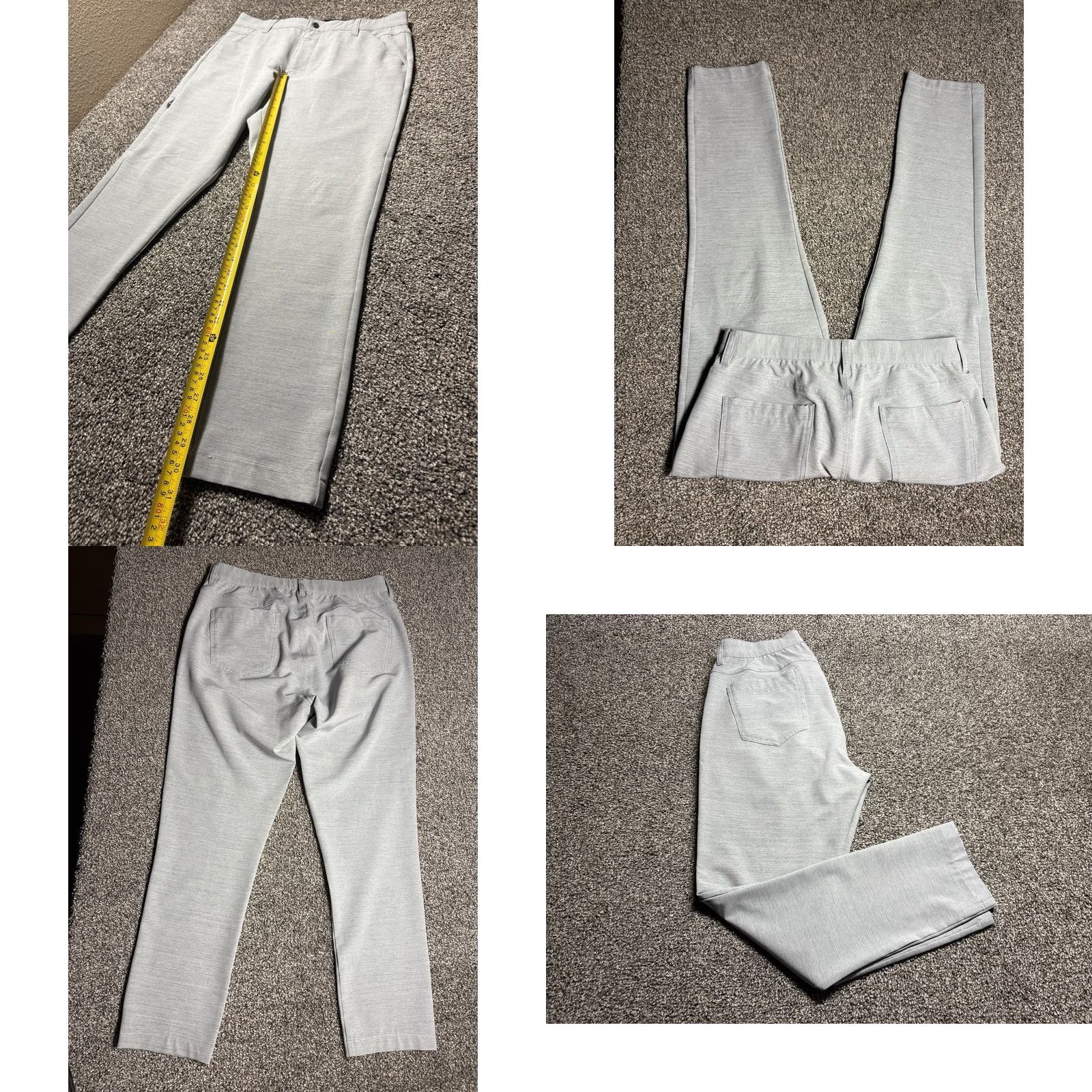 Asics BYLT Kinetic 2.0 Pants Mens 33x30 Gray Performance Premium Basics Chino Straight Regular Pocket City Preppy Sports Mens Size US 33 - 9 Thumbnail