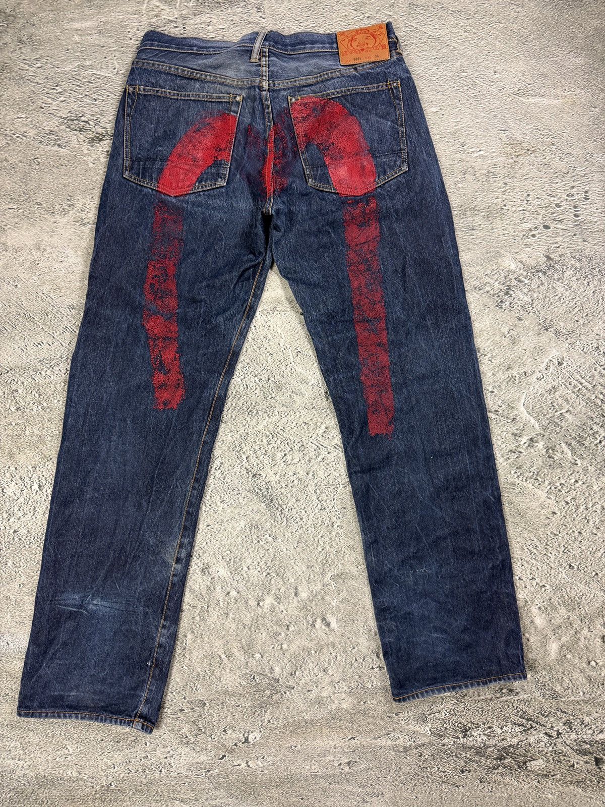 Evisu Evisu jeans daicock big logo red selvedge denim Size US 34 / EU 50 - 1 Thumbnail