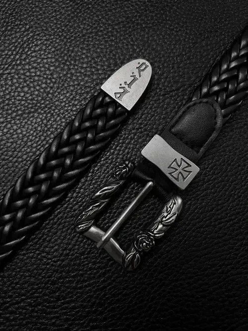 Jewelry Braided Leather Belt Size ONE SIZE - 6 Thumbnail