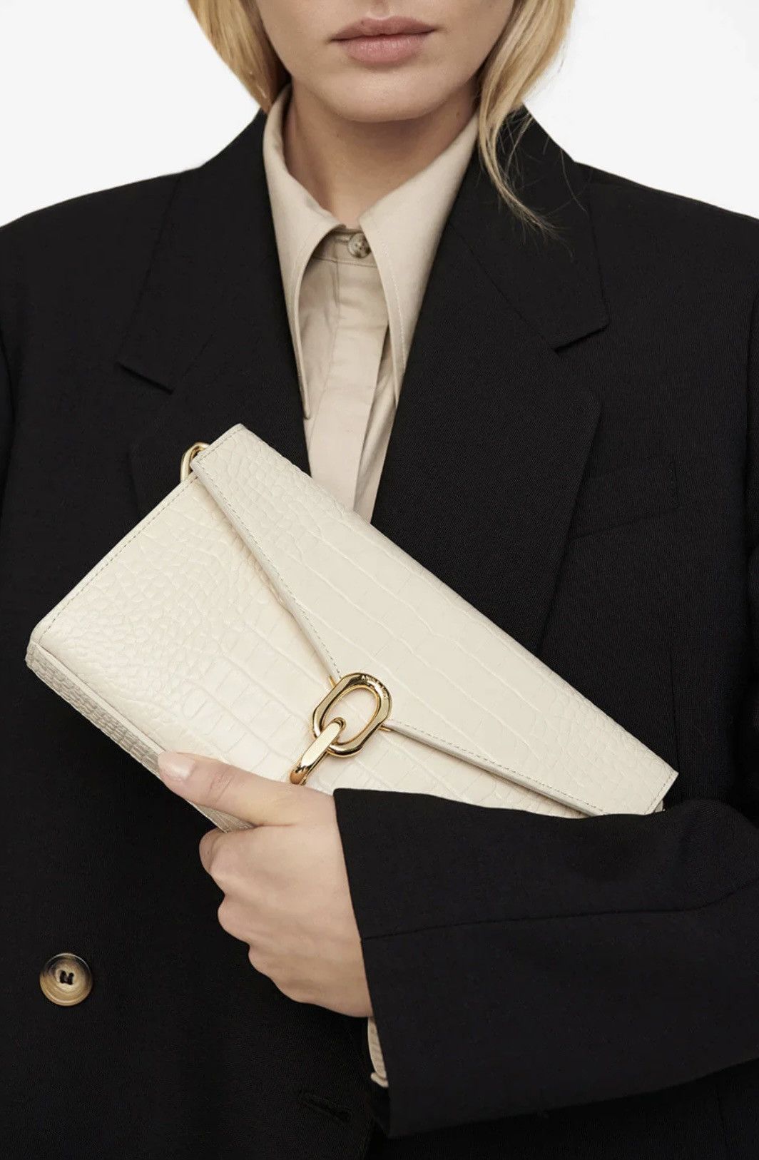 Anine Bing Anine Bing Colette leather croco embossed bag hand crossbody Size ONE SIZE - 2 Thumbnail