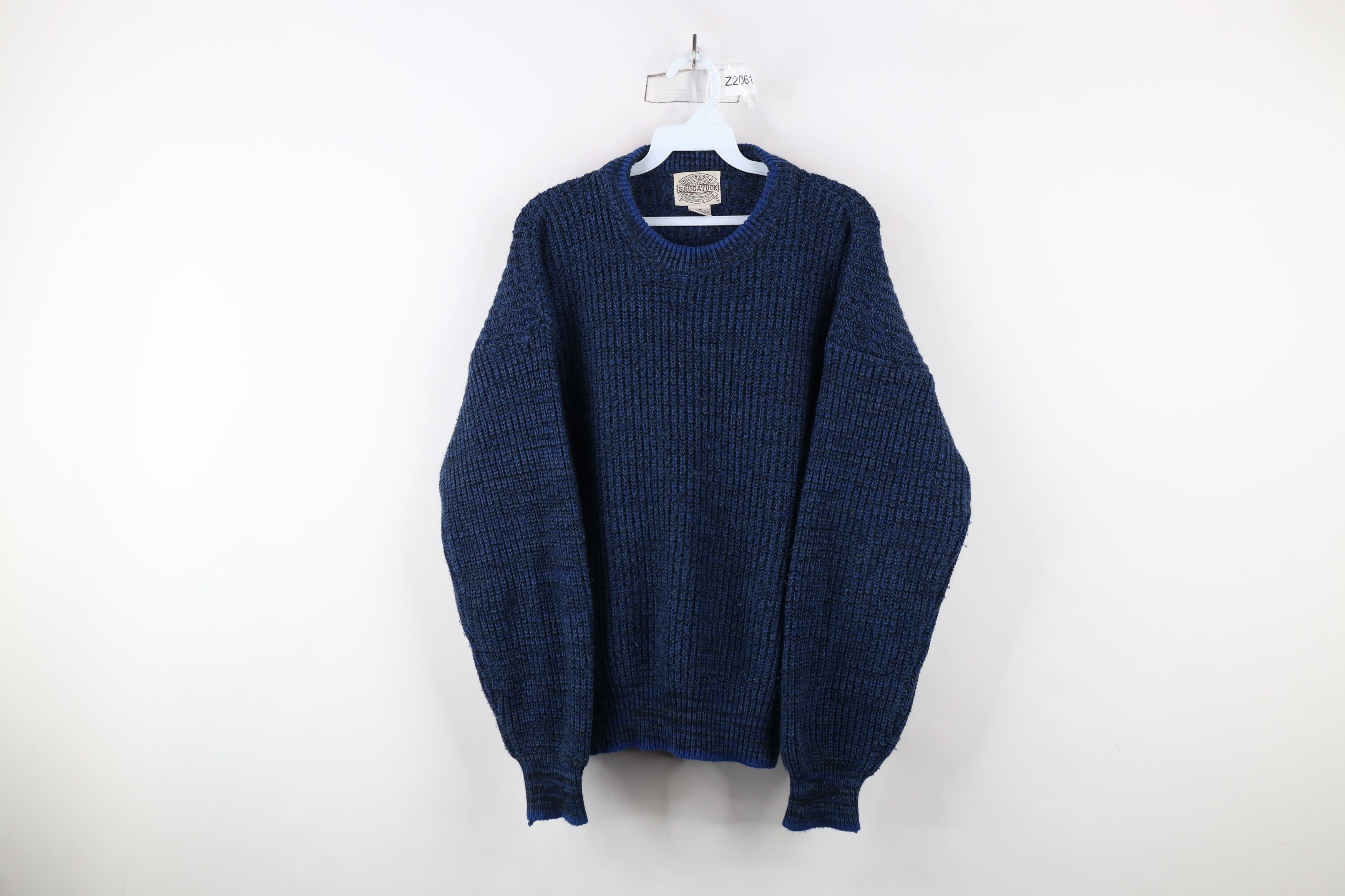 Vintage Vintage 90s Streetwear Blank Chunky Ribbed Knit Sweater Size US L / EU 52-54 / 3 - 1 Thumbnail