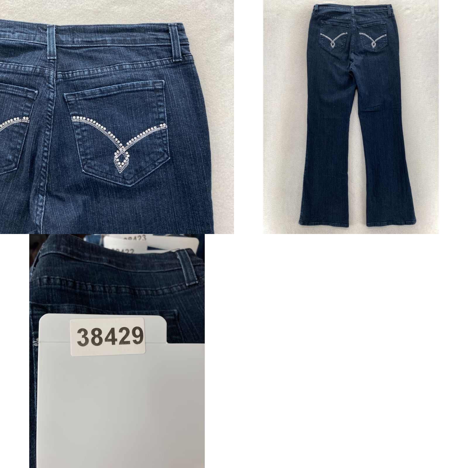 NYDJ NYDJ Bootcut Jeans Women's 16 Dark Blue Stretch Denim High Rise Comfort Regular Pocket City College Preppy Size 38" / US 16 / IT 52 - 9 Thumbnail