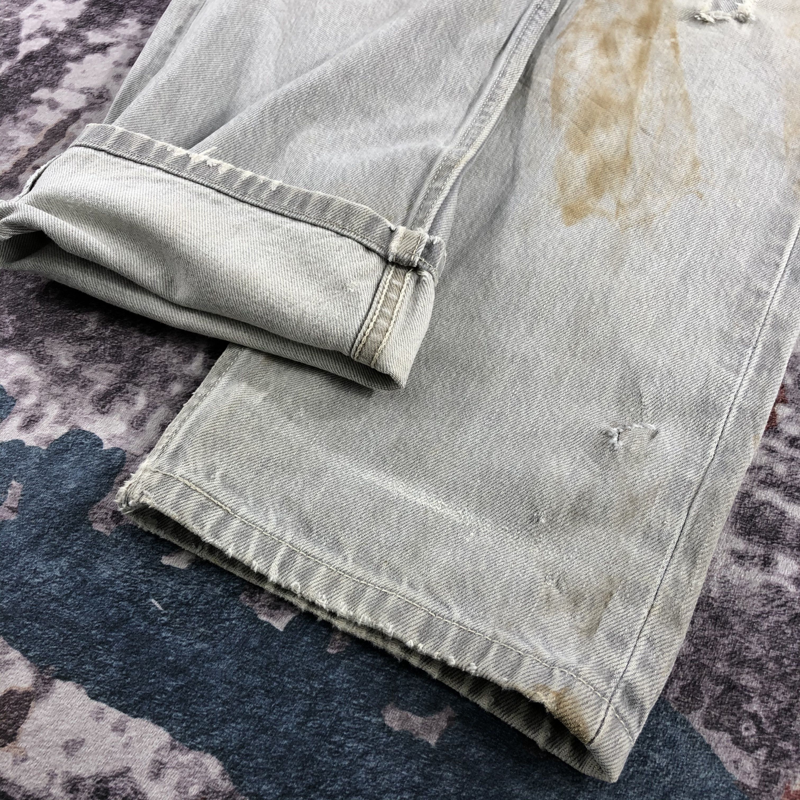 Levi's Vintage Ash Gray Levis 501 Jeans-JM2687 Size US 33 - 7 Thumbnail