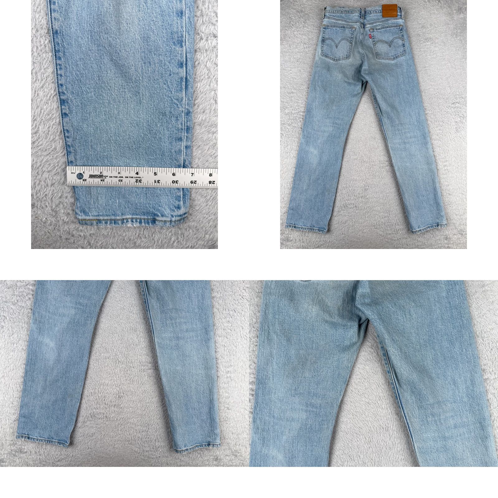 Levi's Levis Premium Jeans Women 27 Blue Denim Big E Wedgie Straight Distressed 27x27 Jeans Women Size 27" / US 4 / IT 40 - 10 Thumbnail