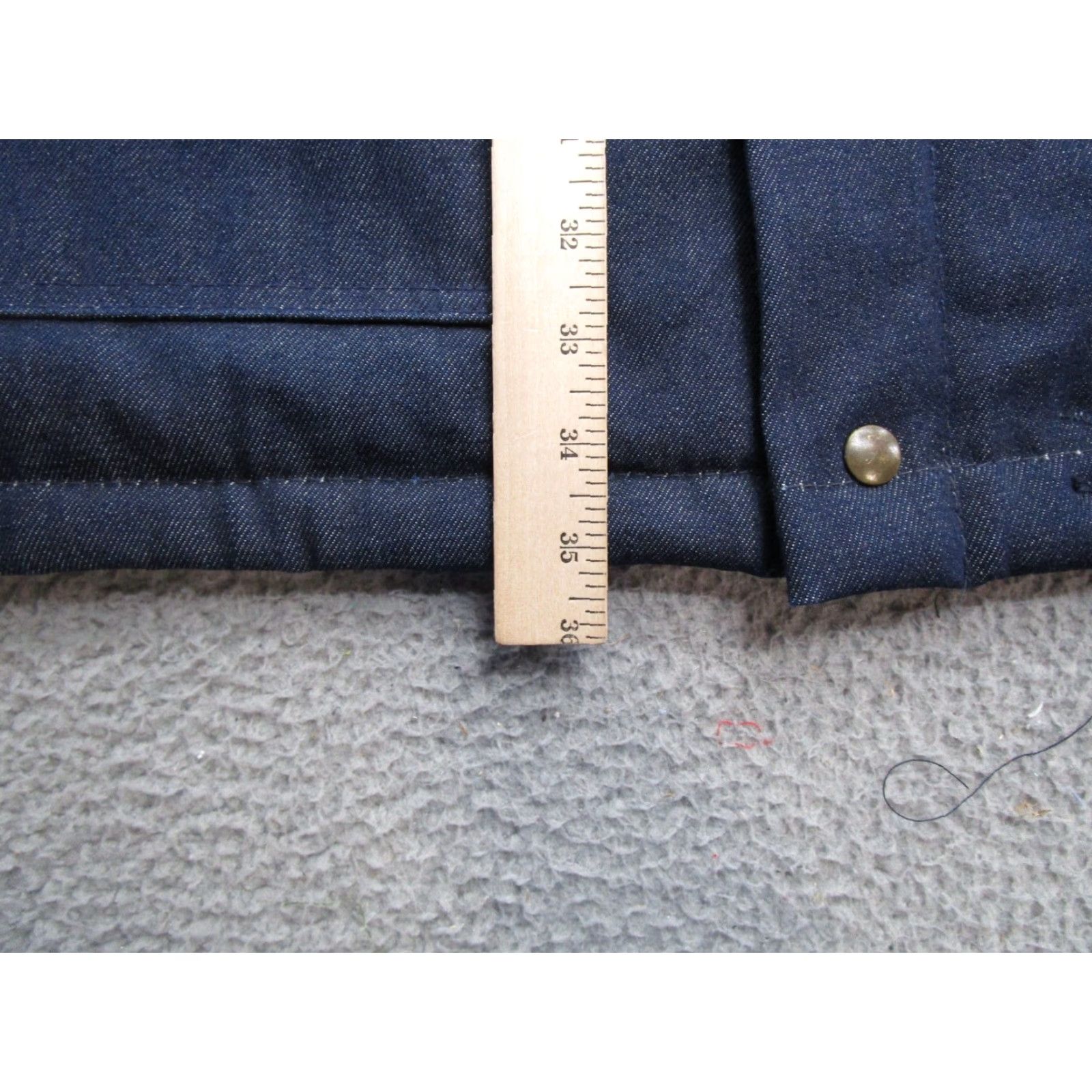 Denime VINTAGE Mitchellville Blue Denim Snap Up Quilt Lined Jacket Mens Size 54/56 Size US L / EU 52-54 / 3 - 5 Thumbnail