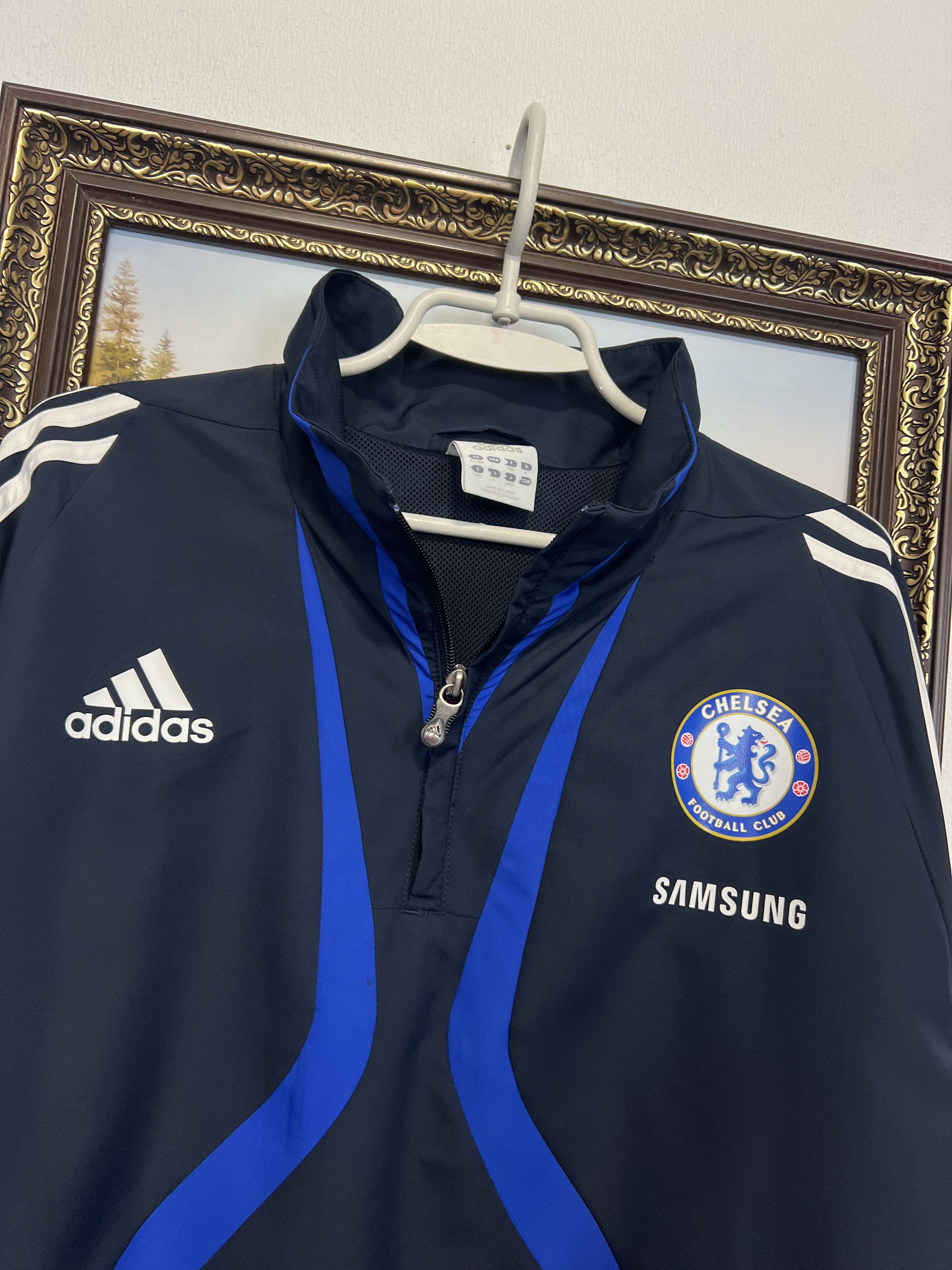 Adidas Vintage Chelsea Football Train Jacket Soccer Track Top Zip Size US M / EU 48-50 / 2 - 3 Thumbnail