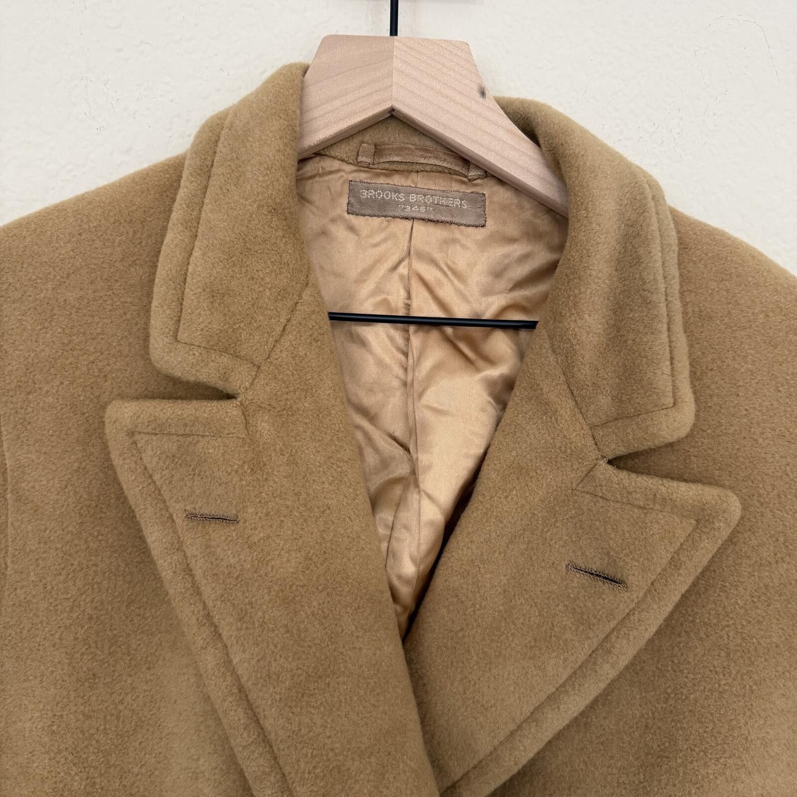 Brooks Brothers Brooks Brothers Overcoat Men's 41 L Camel Brown 346 VTG Size US L / EU 52-54 / 3 - 3 Thumbnail