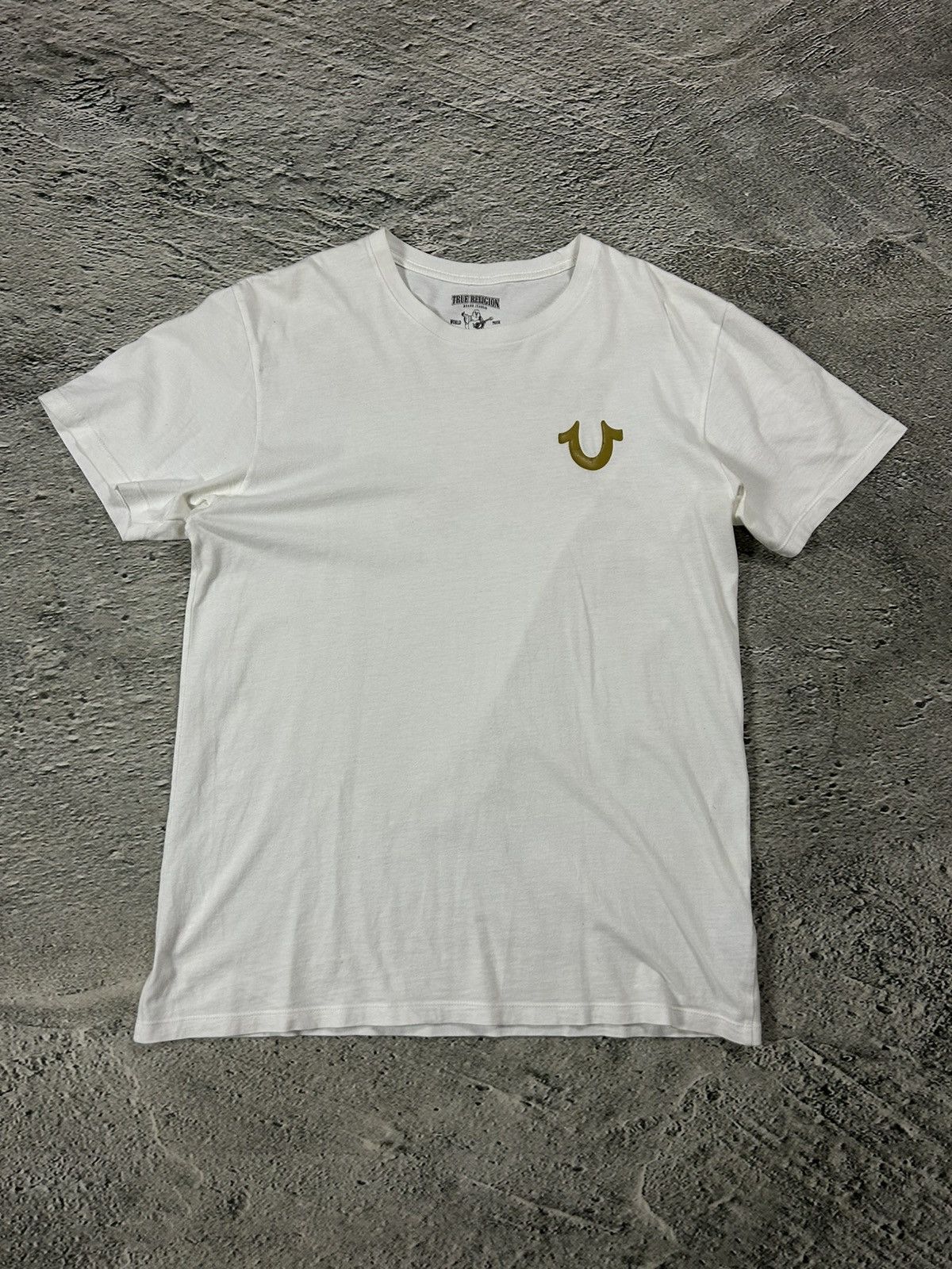 True Religion True Religion T-shirt white big gold logo Size US M / EU 48-50 / 2 - 1 Thumbnail