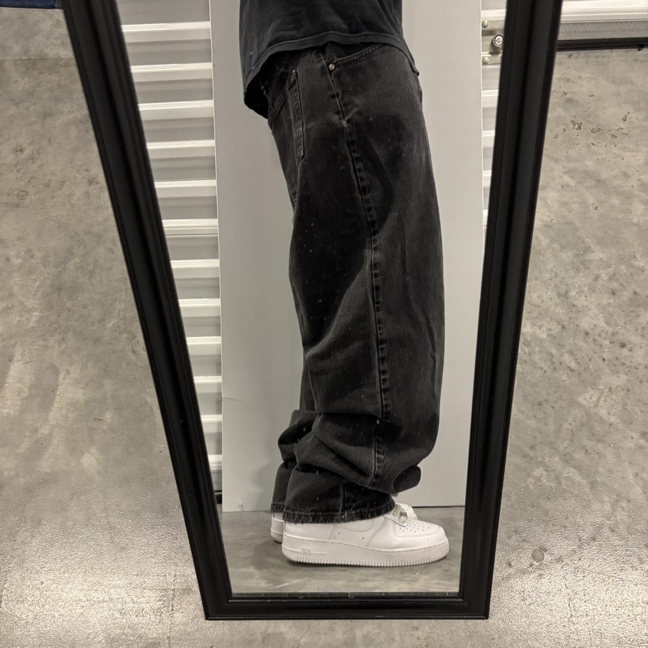 Japanese Brand × Vintage Crazy Vintage Y2K/2000s Baggy Faded Black Skater Style Denim Jeans! Size US 38 / EU 54 - 2 Thumbnail