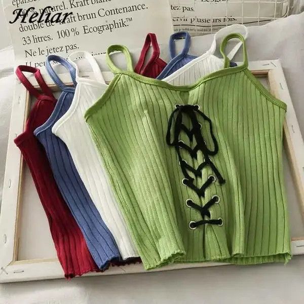 VIBE HELIAR Women Bandage Y2K Crop Tops Size S / US 4 / IT 40 - 2 Thumbnail