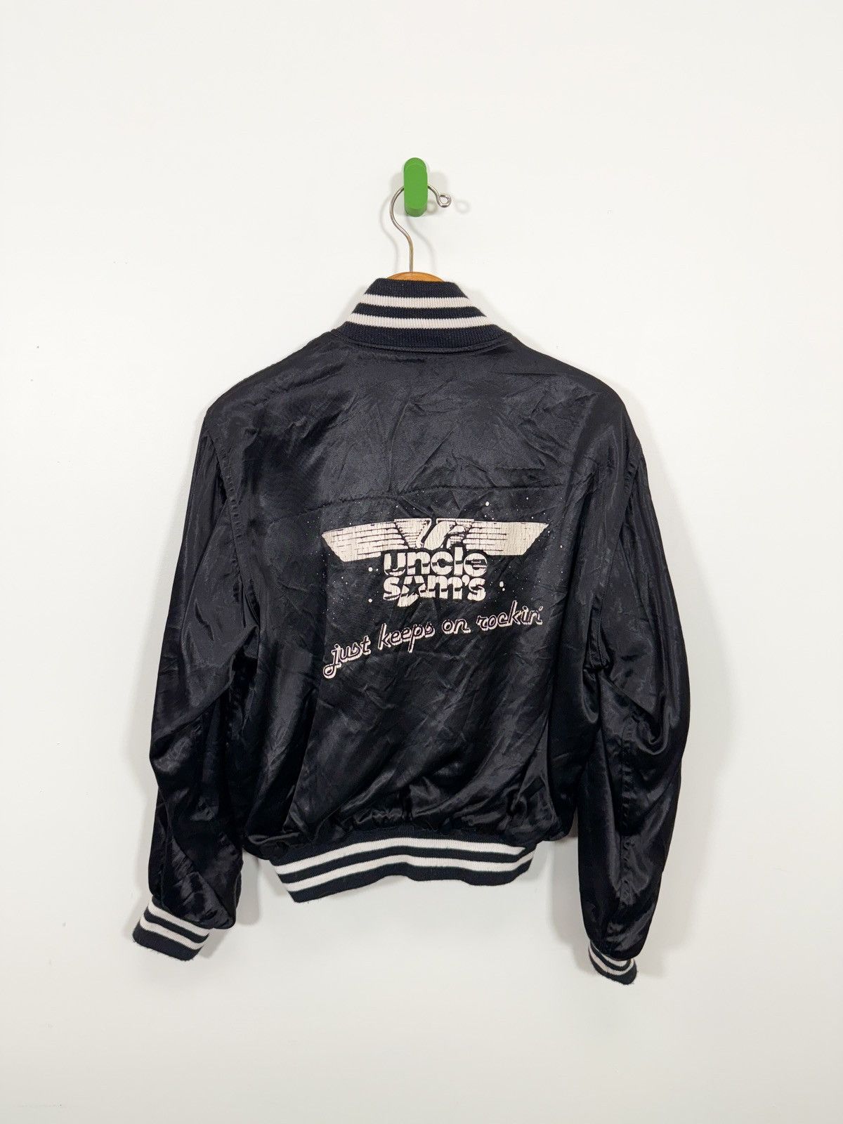 Japanese Brand × Vintage Vintage 1960s Satin Bomber Jacket Workwear Rock NY Size US M / EU 48-50 / 2 - 3 Thumbnail