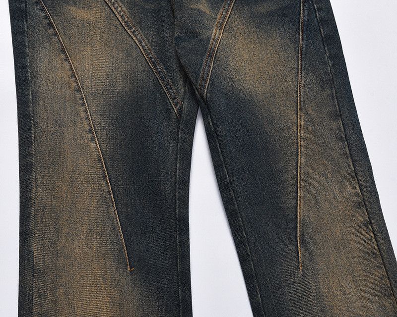 Vintage American washed blue street straight slim-fit flared jeans Size US 32 / EU 48 - 5 Thumbnail