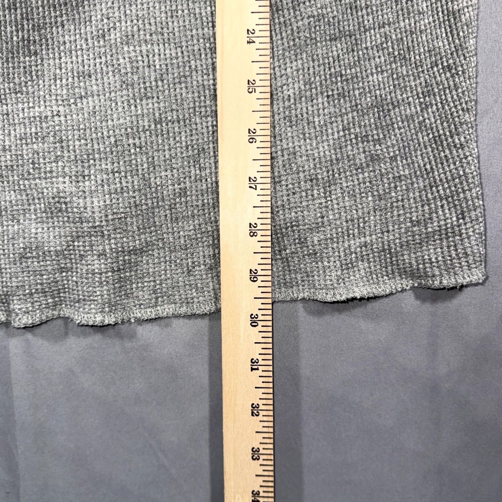 Wallace & Barnes Wallace & Barnes Henley Shirt Mens XL Gray Waffle Knit Thermal Long Sleeve Top Size US XL / EU 56 / 4 - 7 Thumbnail