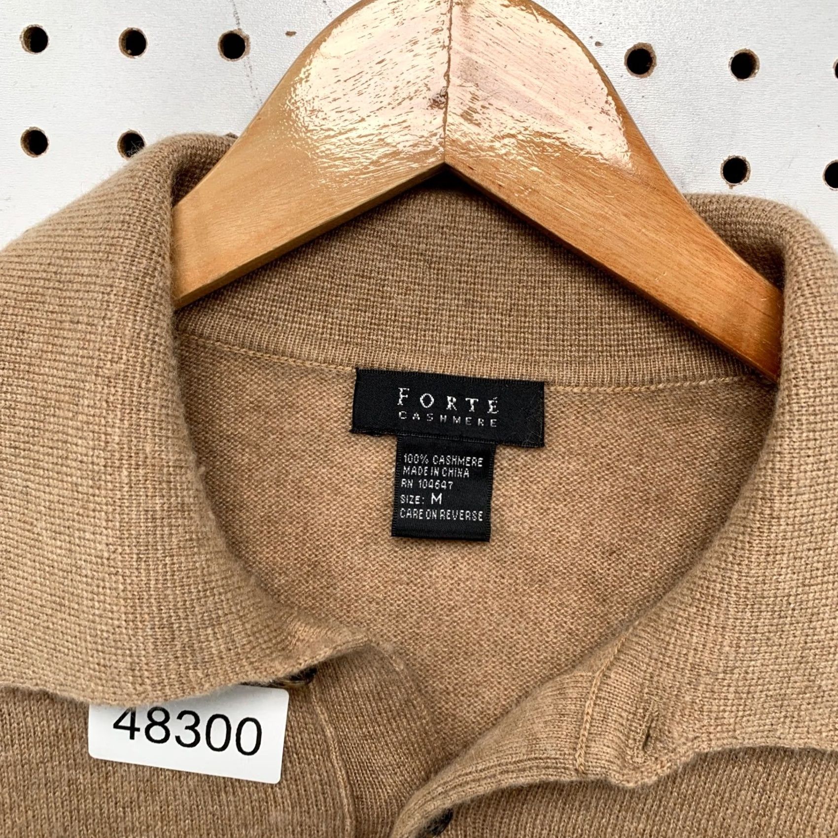 Vintage Forte Cashmere Mens Polo Sweater M Camel Brown 100% Cashmere Long Sleeve Size US M / EU 48-50 / 2 - 3 Thumbnail