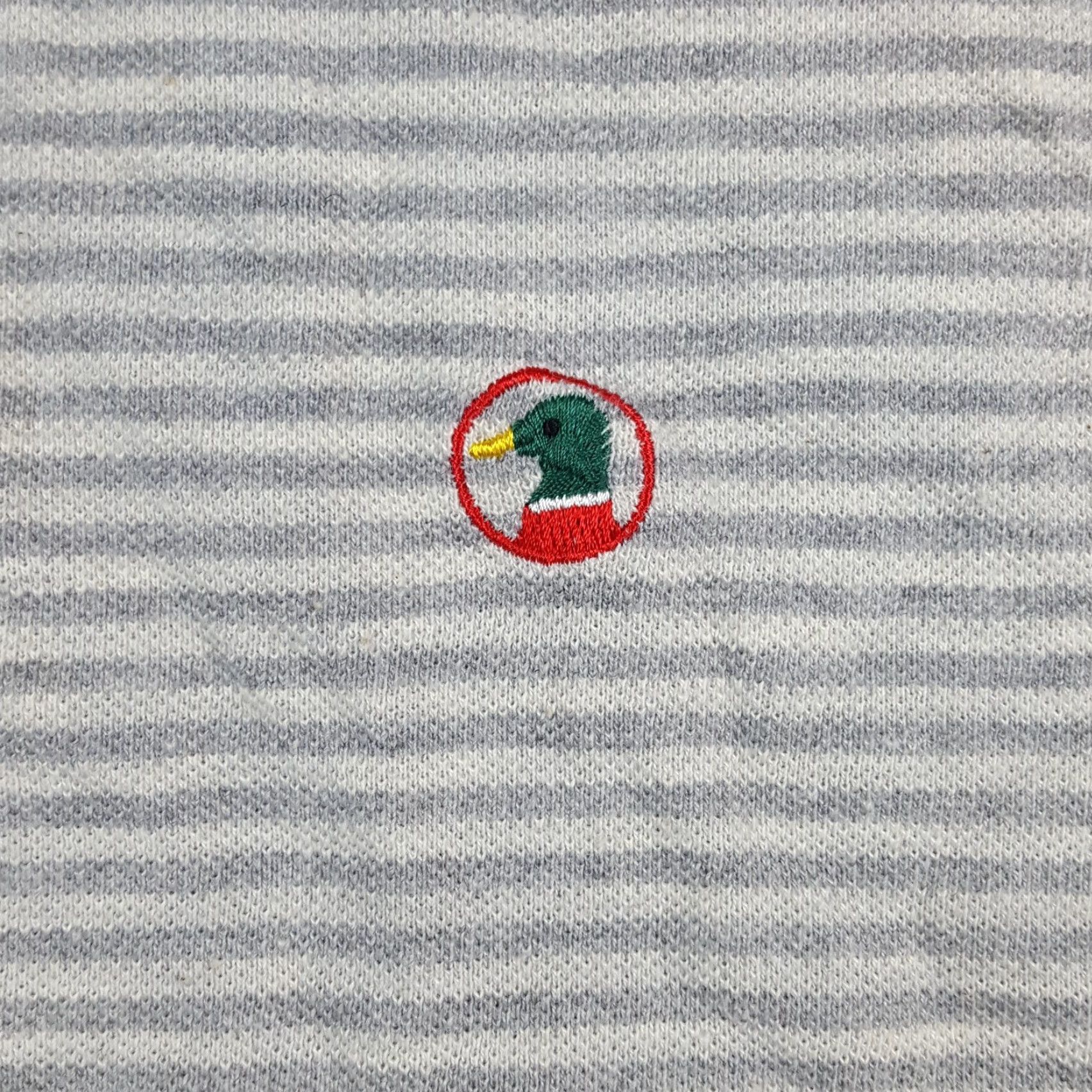 Vintage VINTAGE Duck Head Tee Shirt Striped 90s Grunge Surf Skate Y2K Mens Size L Gray T-Shirt Size US L / EU 52-54 / 3 - 3 Thumbnail