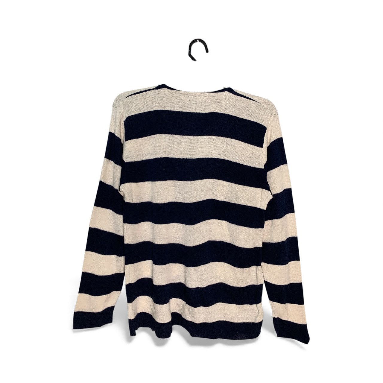 Japanese Brand Rare Design Franz Striped Cashmere V-Neck Cardigan Size M / US 6-8 / IT 42-44 - 2 Thumbnail