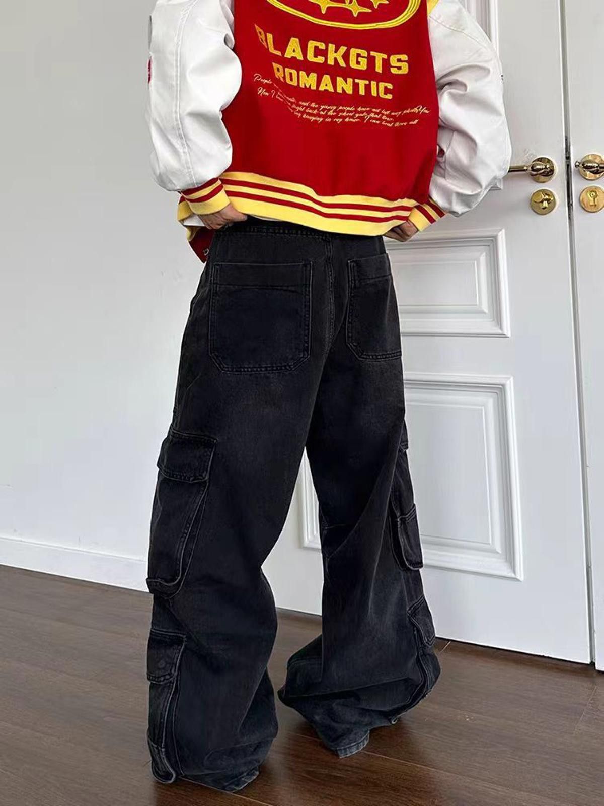 Other Black Baggy Cargo Pants Size US 34 / EU 50 - 2 Thumbnail