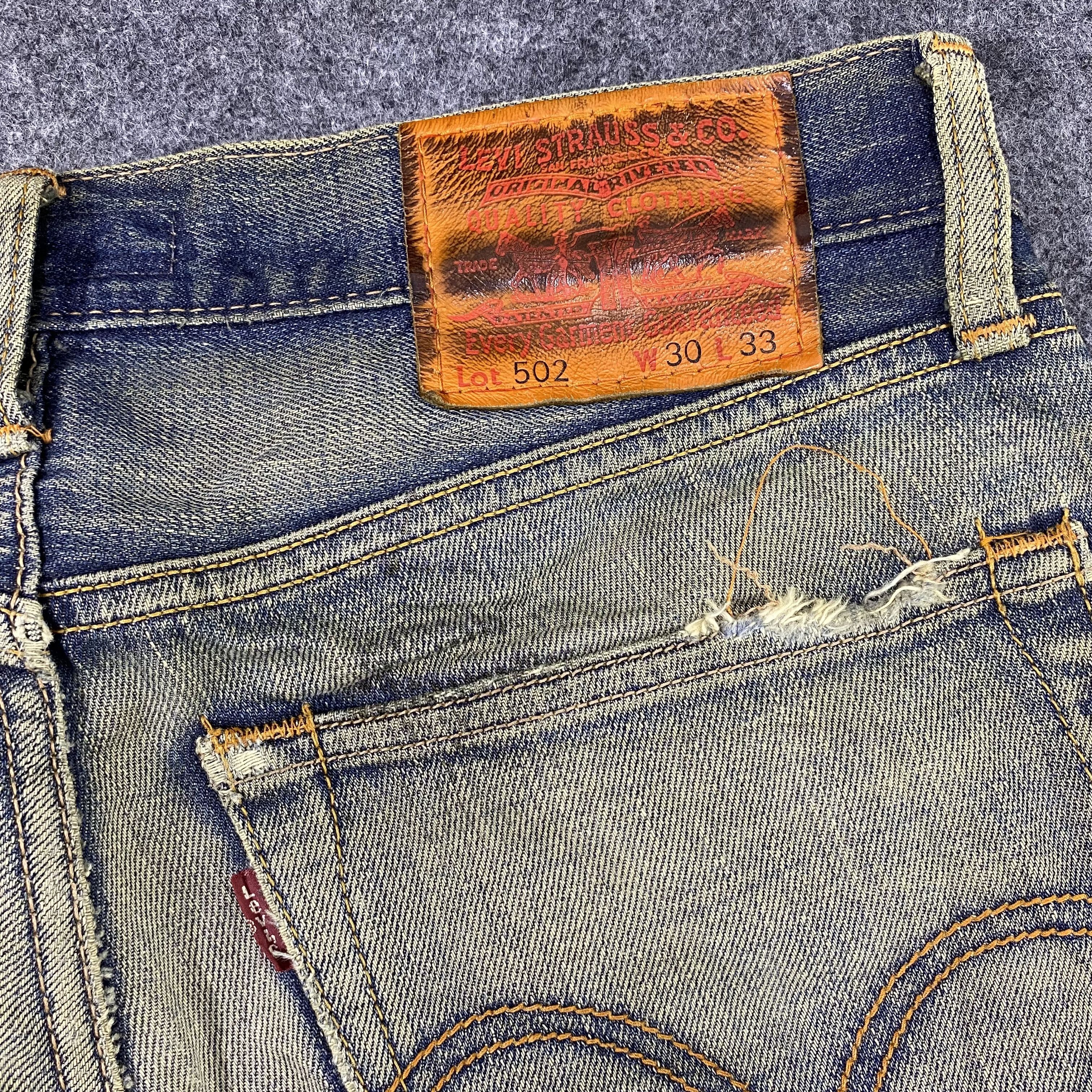 Jean × Levi's × Vintage Vintage Levi's 502 Distressed Rusty Wash Jeans-J1166 Size US 32 / EU 48 - 9 Thumbnail