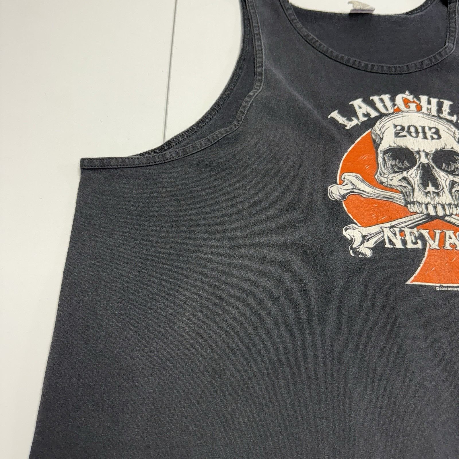 Vintage Laughlin Nevada Biker T Shirt Mens XL 23x29.5 Black Sleevele Size US XL / EU 56 / 4 - 3 Thumbnail