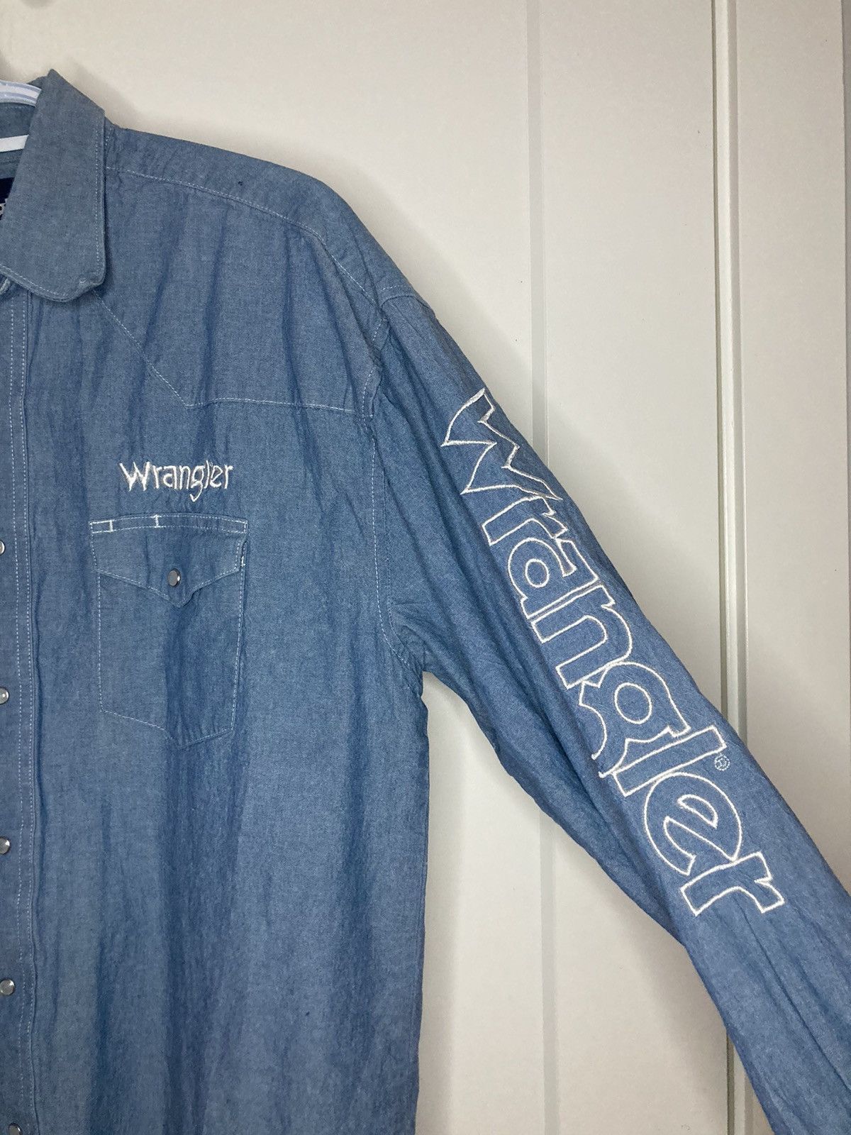 Wrangler Vintage Wrangler Denim Longsleeve Size US XL / EU 56 / 4 - 3 Thumbnail
