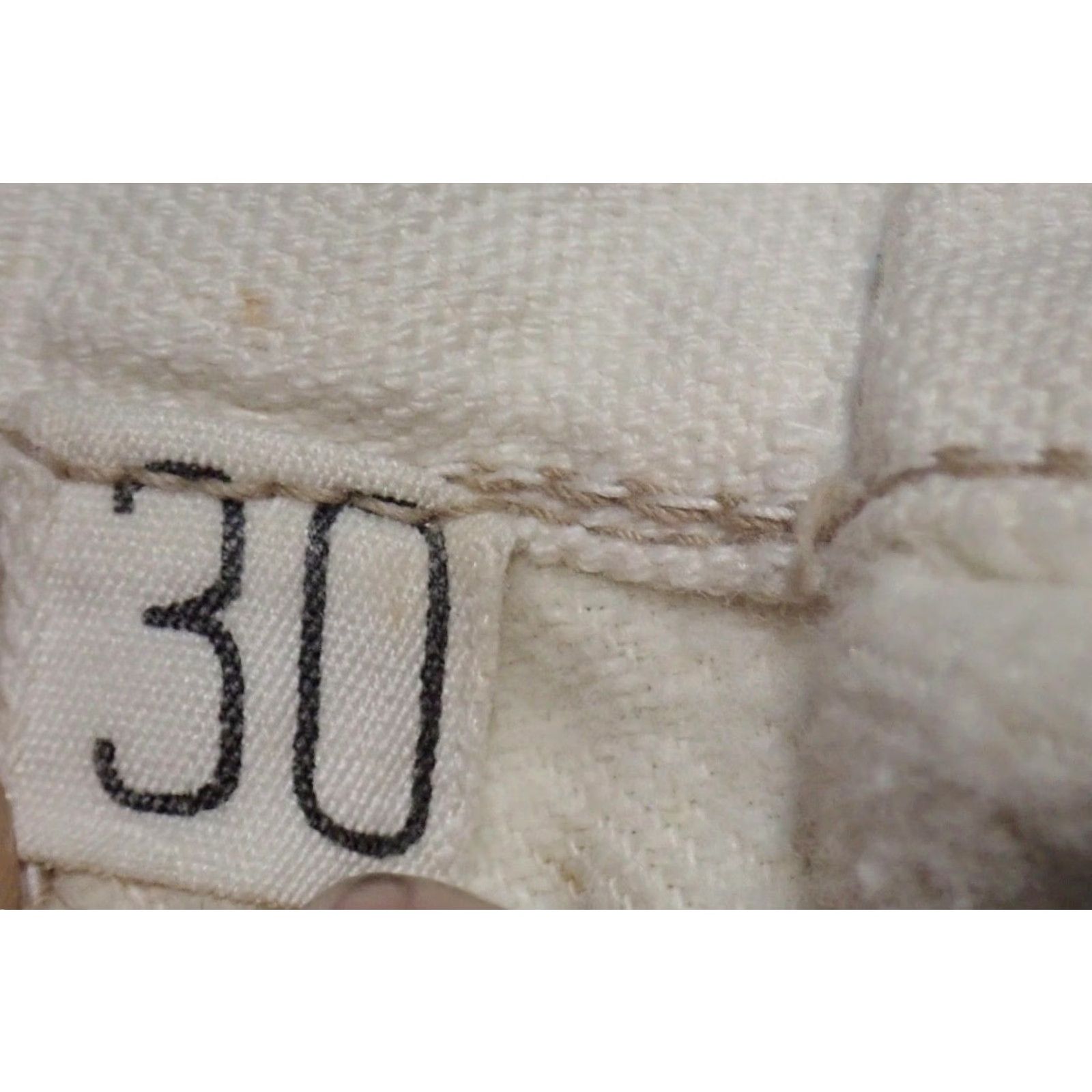 Vintage VINTAGE 40s 50s Flannel Cotton Baseball Uniform Pants Red Piping Sz 30 Cream White Mens Size US 30 / EU 46 - 4 Thumbnail