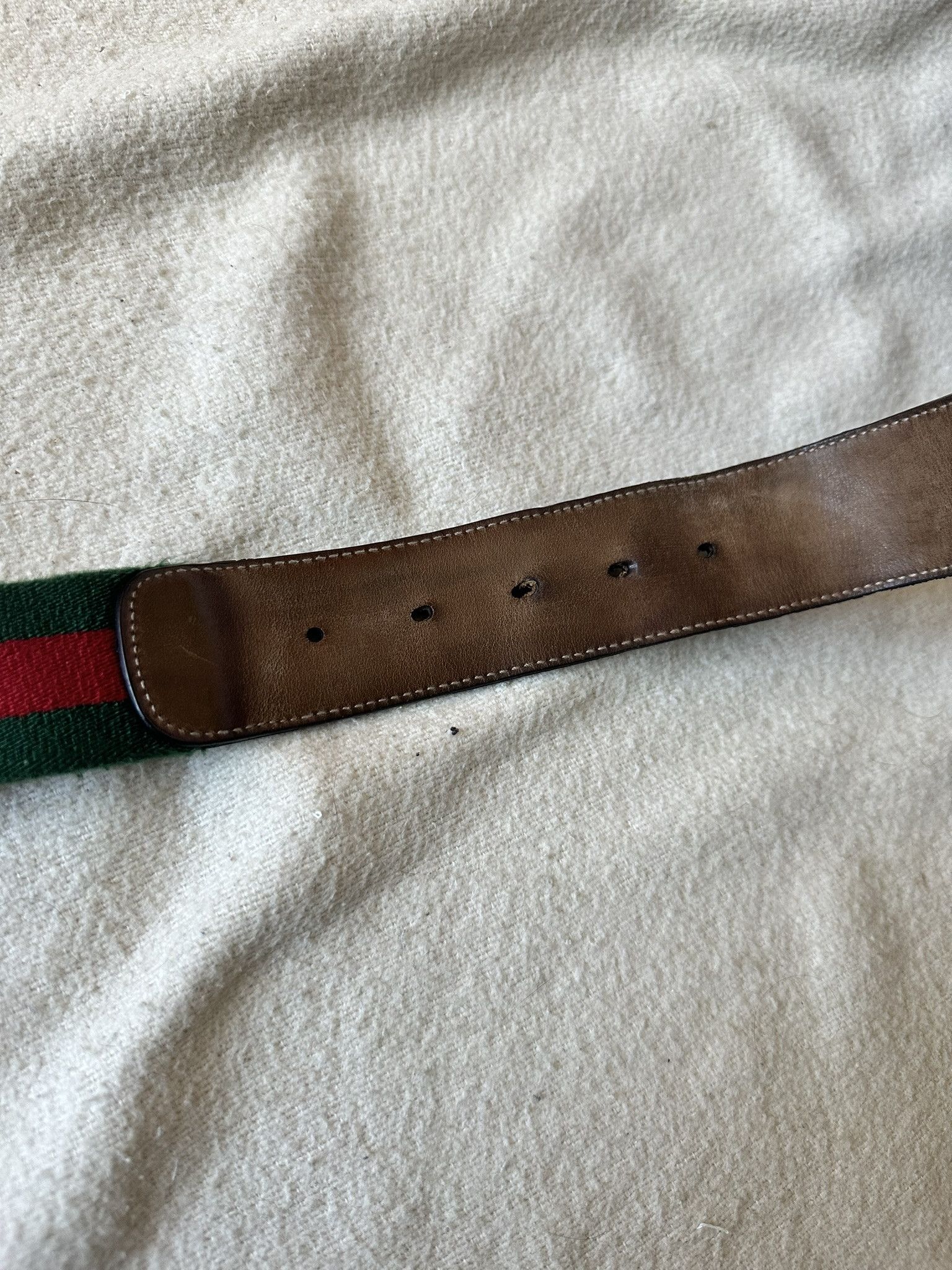 Gucci Gucci Belt Web Green and Red Interlocking G Classic Size 36 - 10 Thumbnail