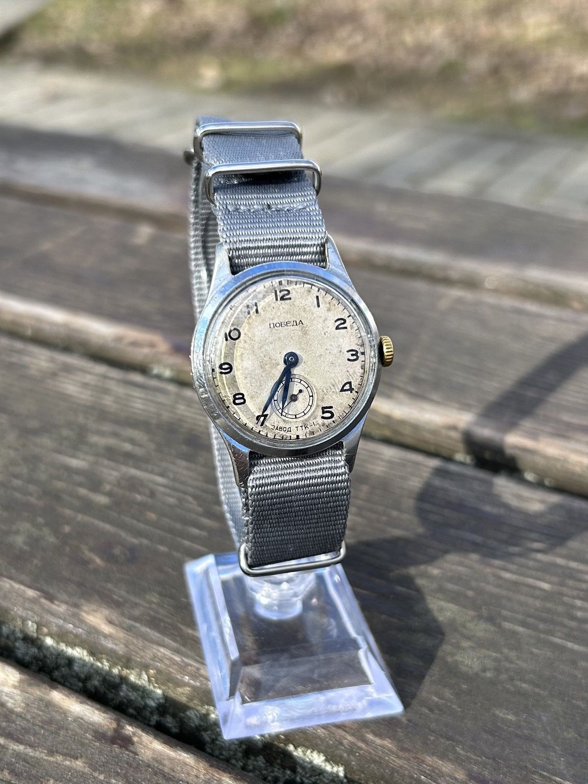 Vintage Vintage Pobeda Watch USSR Soviet Mechanical Authentic 1950s Size ONE SIZE - 3 Thumbnail