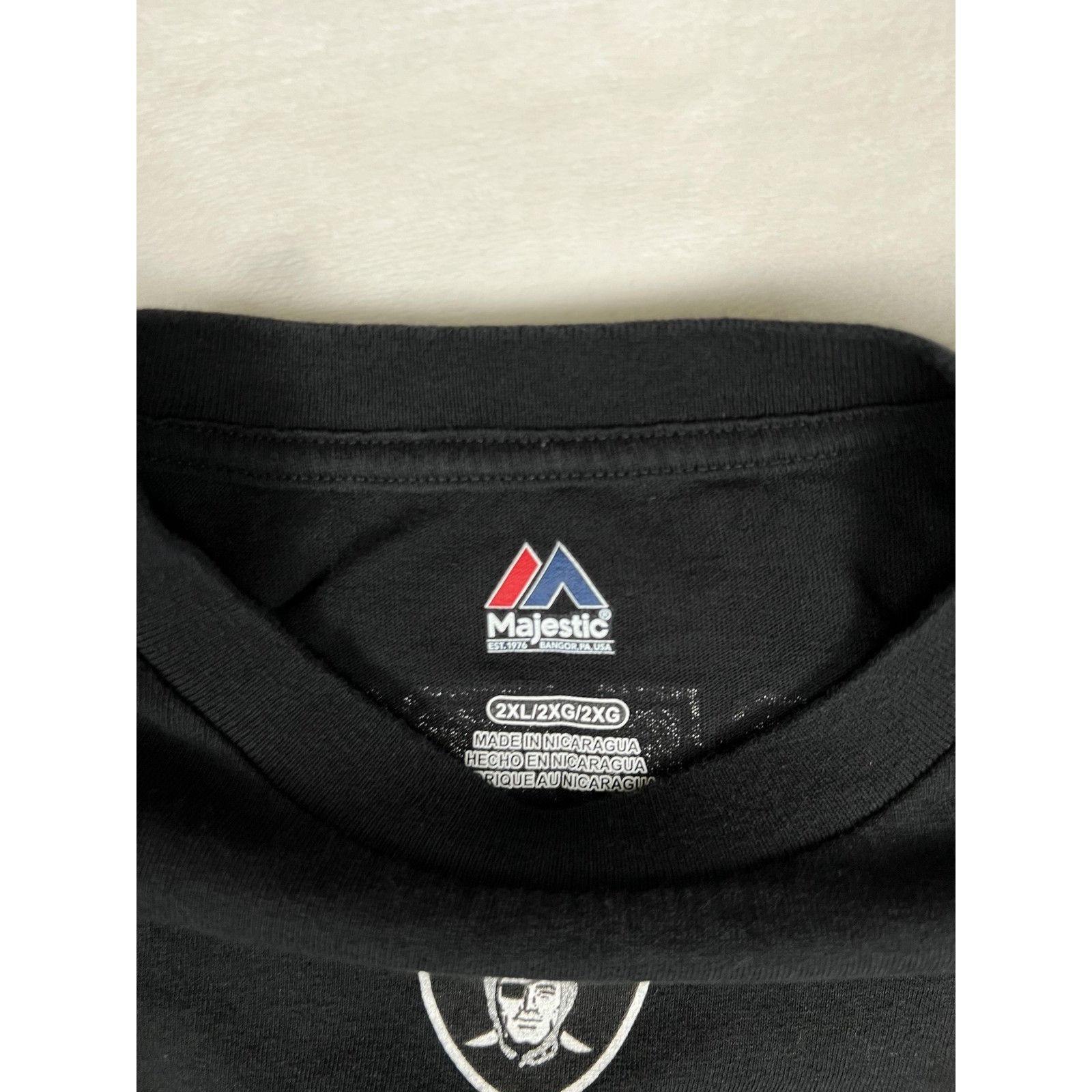 Majestic Las Vegas Raiders T-Shirt Tee Mens 2XL Black NFL Football Ma Size US XXL / EU 58 / 5 - 8 Thumbnail