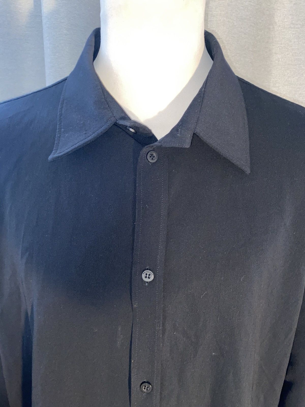 Balenciaga Balenciaga - Button Up Shirt - Black - Size 42 Size M / US 6-8 / IT 42-44 - 3 Thumbnail