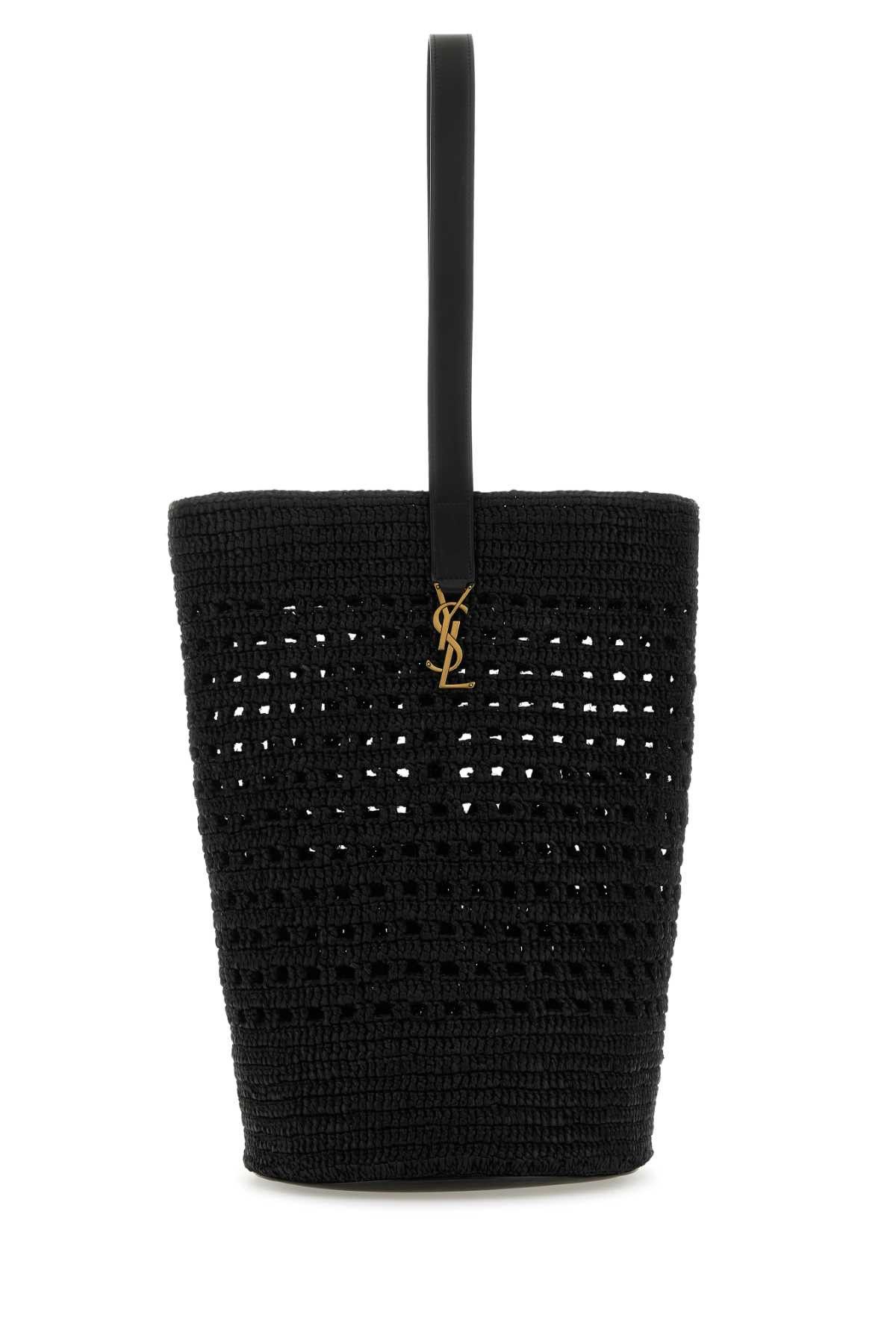 Saint Laurent Paris Black Crochet Shoulder Bag Size ONE SIZE - 1 Thumbnail