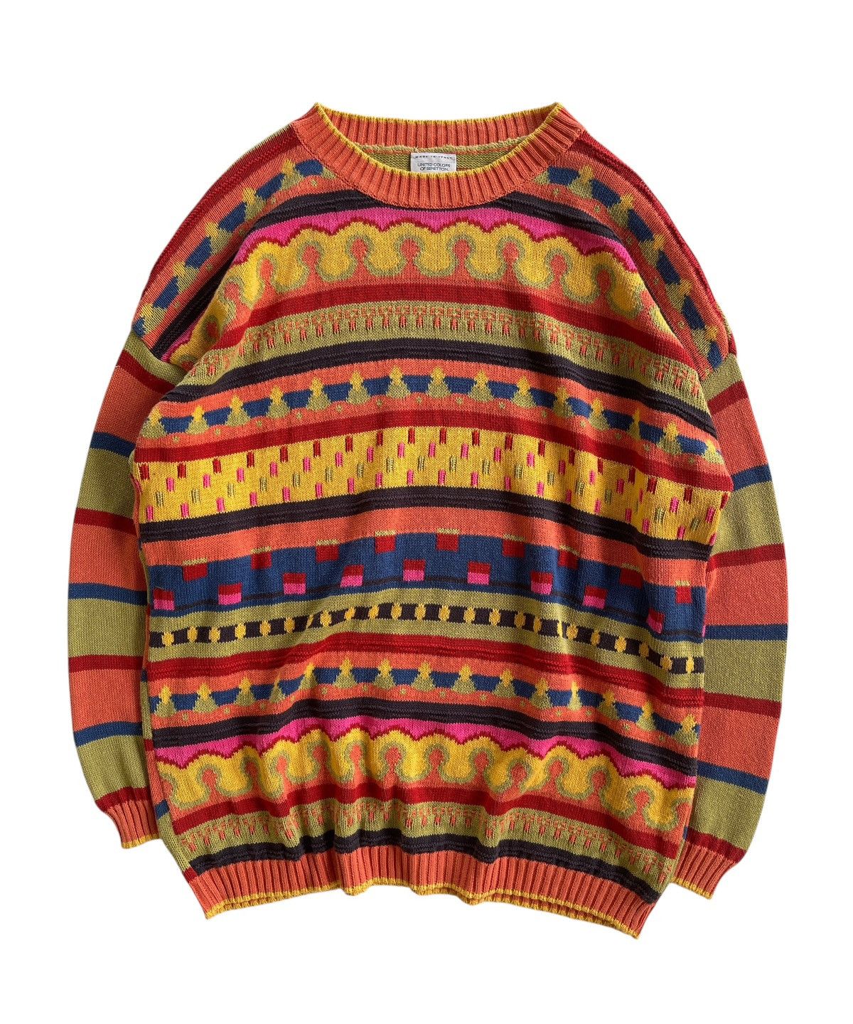 United Colors Of Benetton United Colors Of Benetton Multicolor Knit Sweater Oversize Size M / US 6-8 / IT 42-44 - 2 Thumbnail