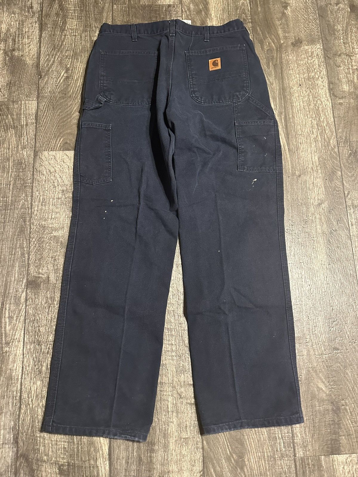 Carhartt navy denim work pants 33x32
