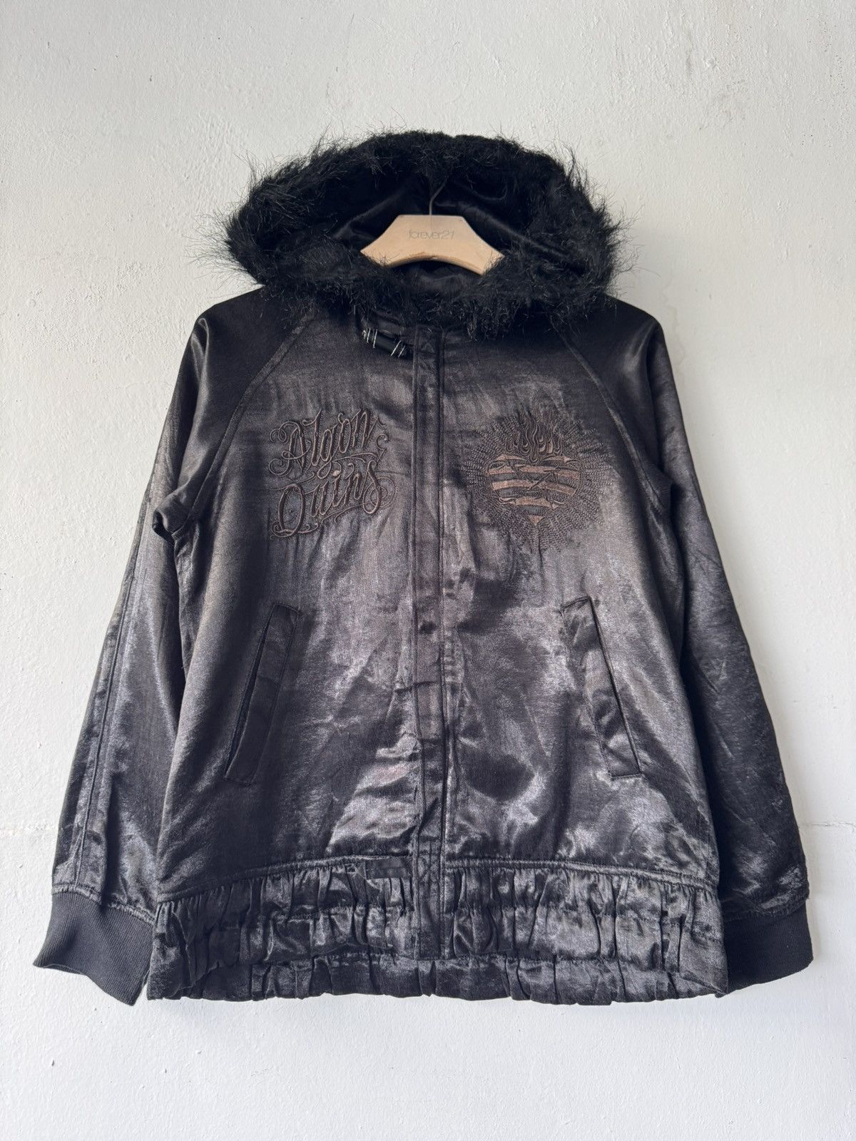 If Six Was Nine Vintage Algonquins Embroidery Logo Silk Fur Hoodie Size US S / EU 44-46 / 1 - 2 Thumbnail