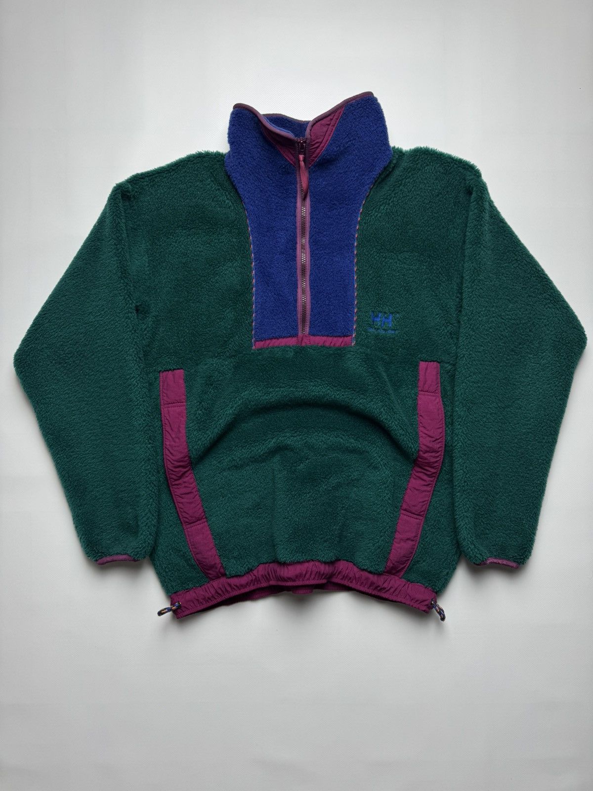 Helly Hansen Vintage Helly Hansen Deep Pile Fleece Quarter-Zip Pullover Size US L / EU 52-54 / 3 - 3 Thumbnail