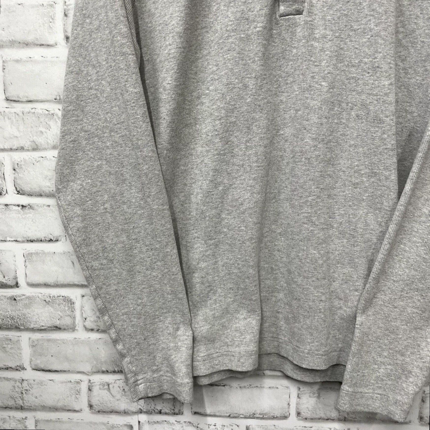 johnnie-O Johnnie-O Gray Mens Henley Style Pullover Sweater Button Accents Size Medium Size US M / EU 48-50 / 2 - 3 Thumbnail