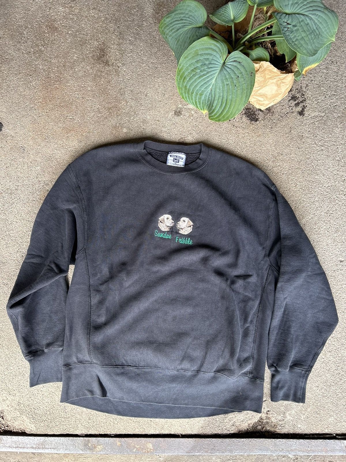 Lee × Vintage Vintage Lee Crossgrain Reverse Weave Pullover Sweatshirt Size US XL / EU 56 / 4 - 1 Thumbnail