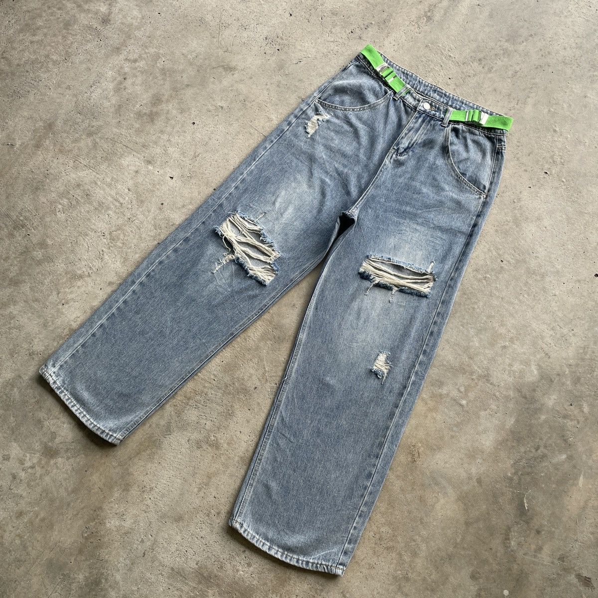 Japanese Brand W33💥 Vintage Japanese Baggy Jeans Ripped Faded Denim Pants Size US 33 - 3 Thumbnail