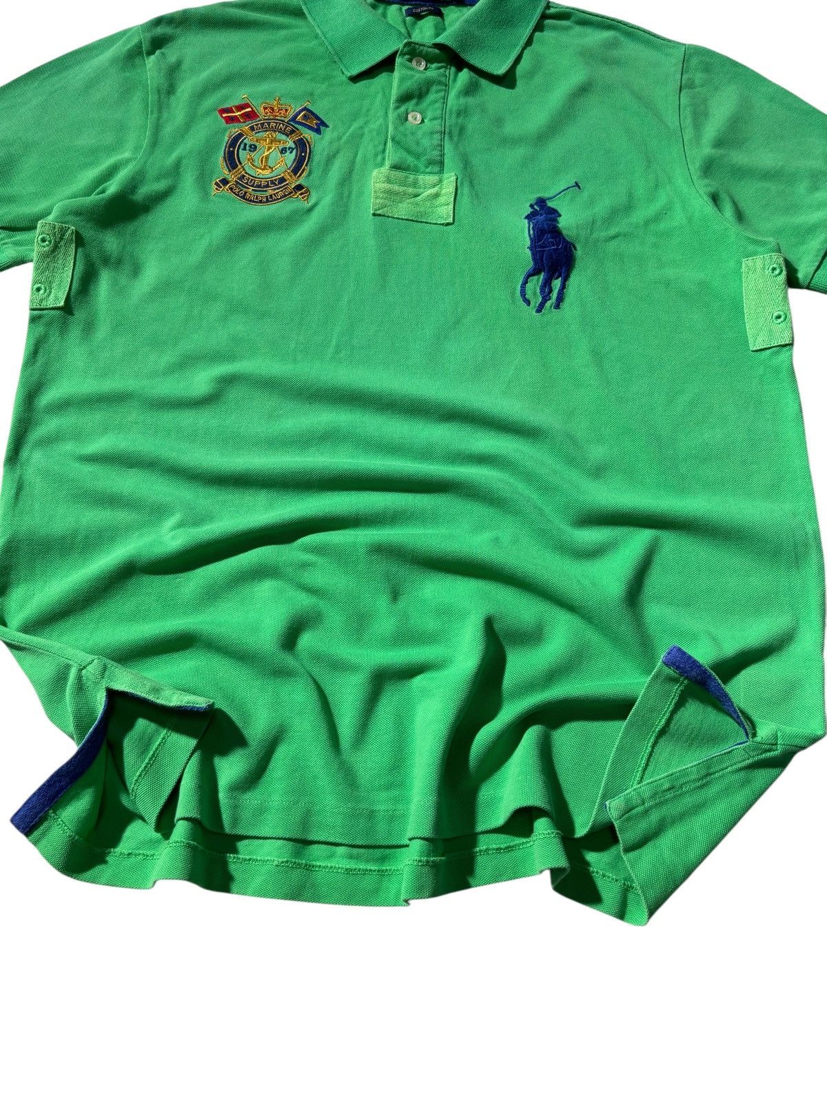 Polo Ralph Lauren Polo Ralph Lauren Rugby Polo Tshirt Marine Supply 1967 Size US L / EU 52-54 / 3 - 3 Thumbnail