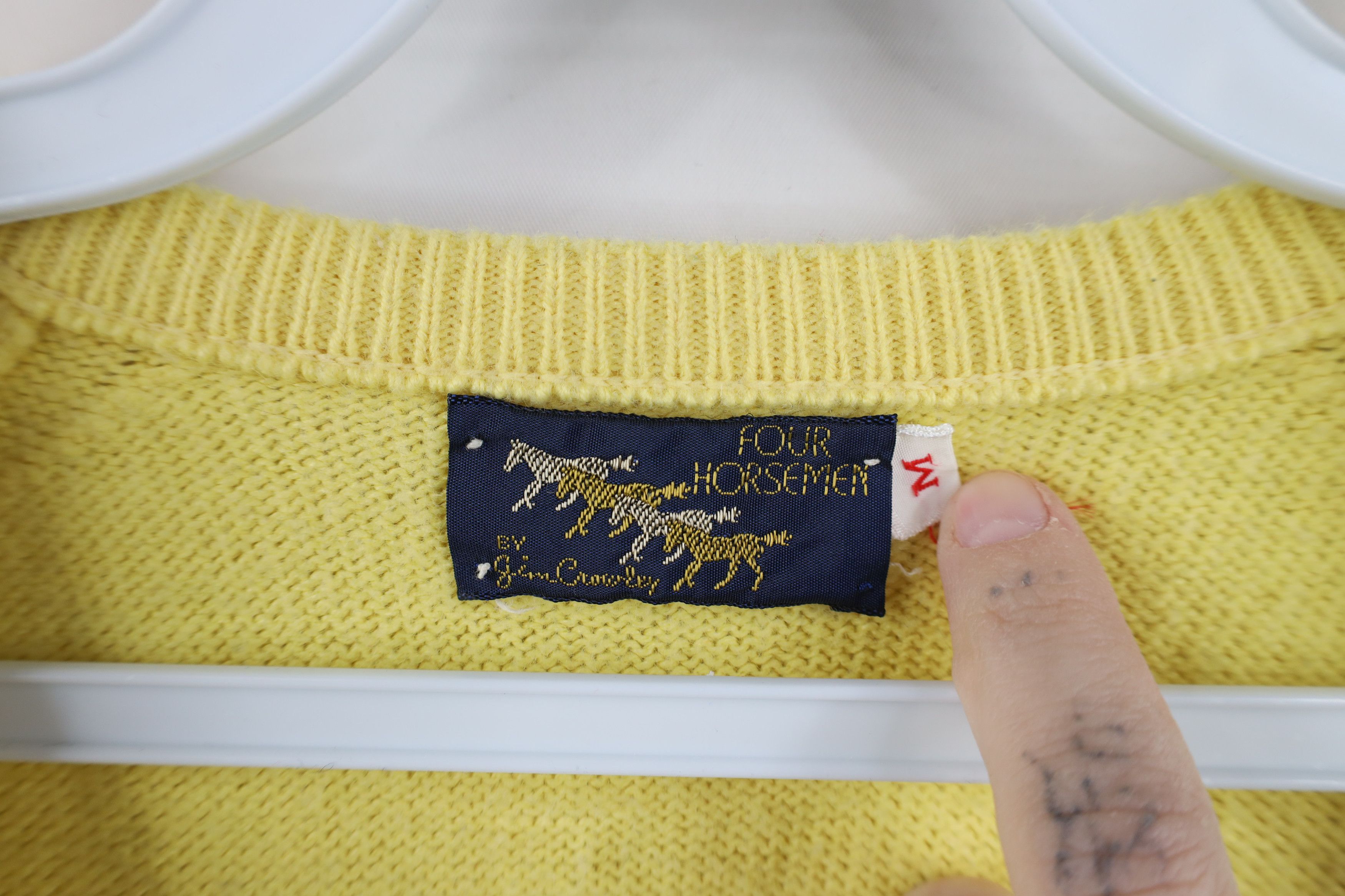 Vintage Vintage 70s Streetwear Four Horsemen Knit Sweater Yellow USA Size US M / EU 48-50 / 2 - 8 Thumbnail