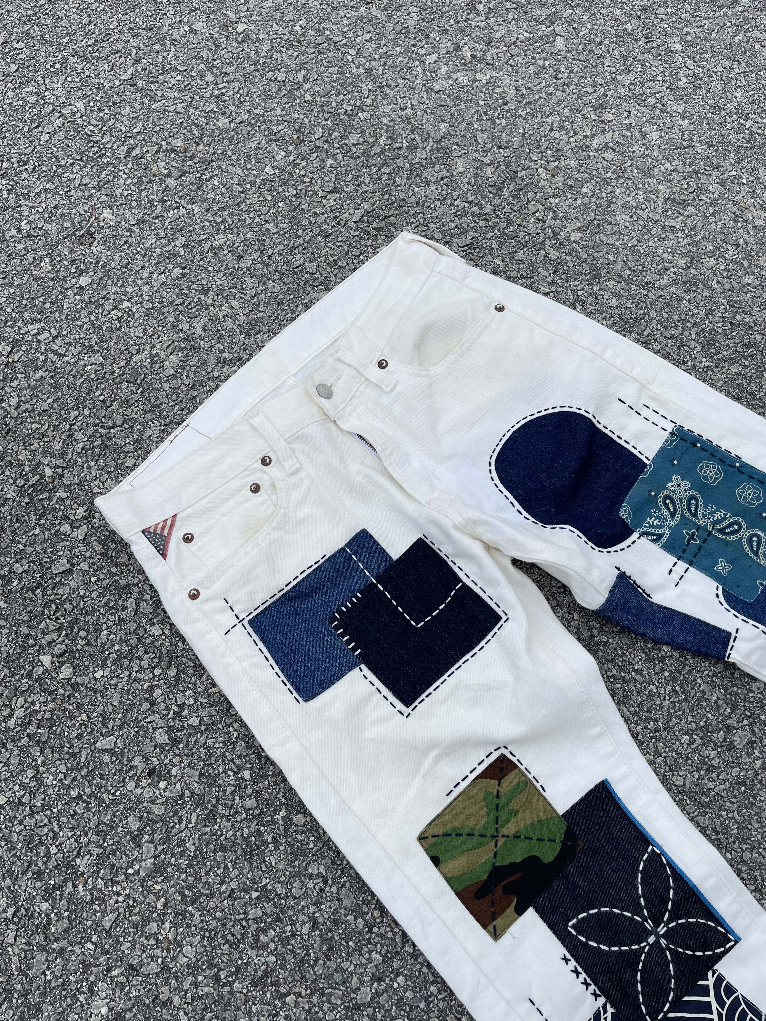 Beauty Beast × Denim & Supply Ralph Lauren × RRL Ralph Lauren Denim Supply by Ralph Lauren Sashiko Boro Patchwork Size US 31 - 3 Thumbnail