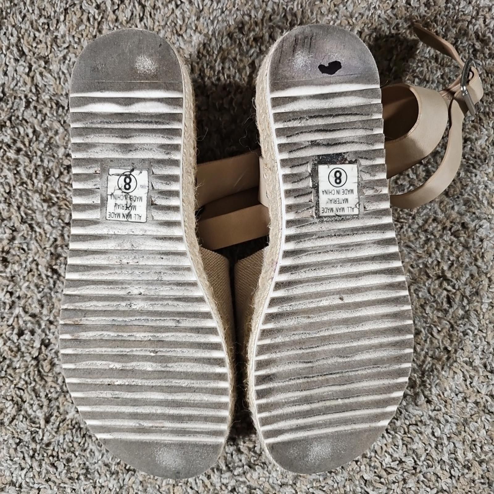 Scotch & Soda SODA sz 8 Sisal Buckle Slight Heel Sandals Size US 8 / IT 38 - 5 Thumbnail