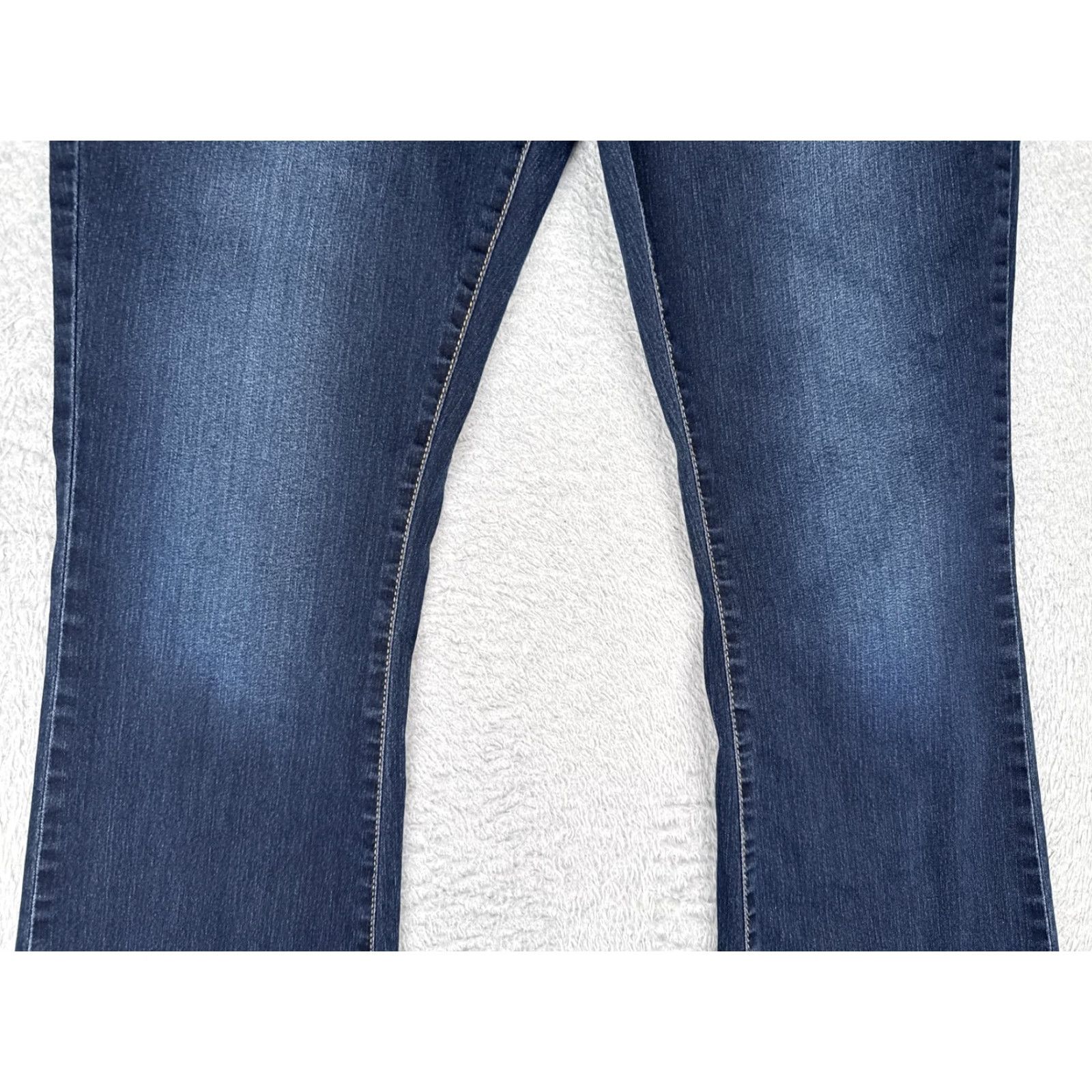 Vintage Levi Strauss Signature Jeans Womens 33x34 Dark Wash Bootcut Stretch Denim Size 38" / US 16 / IT 52 - 3 Thumbnail