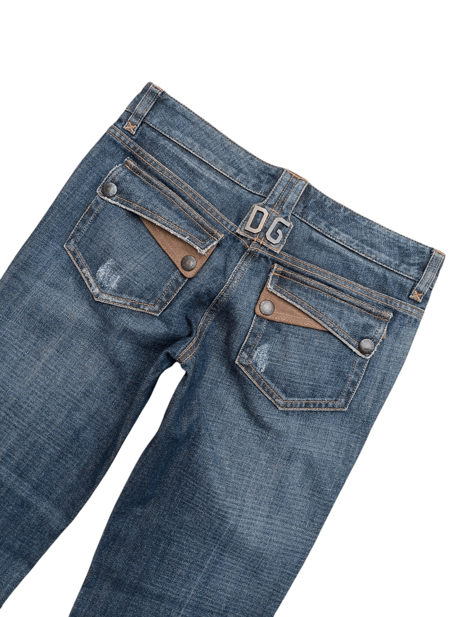 Dolce & Gabbana FLARED 💥 Dolce & Gabbana Blue Denim Distressed Zipper Jeans Size US 30 / EU 46 - 6 Thumbnail
